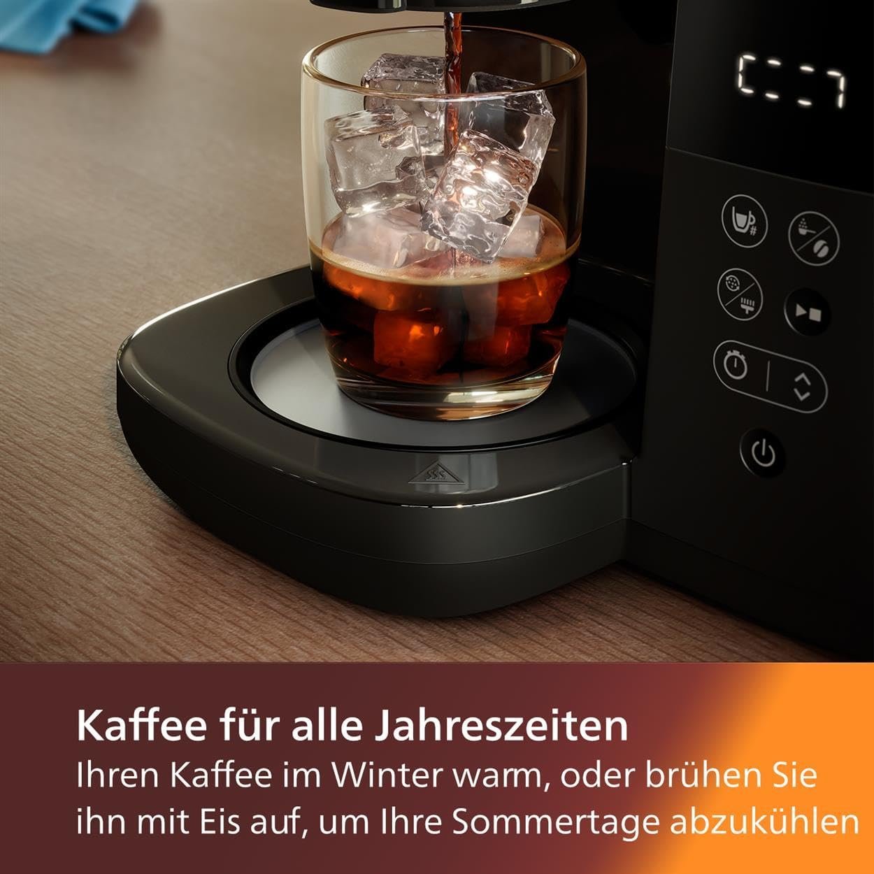Philips All-in-1 Filterkaffeeemaschine-Integrieres Kegelmahlwerk für Frisch Gemahlen Kaffee-Duo-Bohnenbehälter, 1,25-L-Glaskanne, Individuelluellle Einstellung der Intensität (HD7900/50) – Bild 6