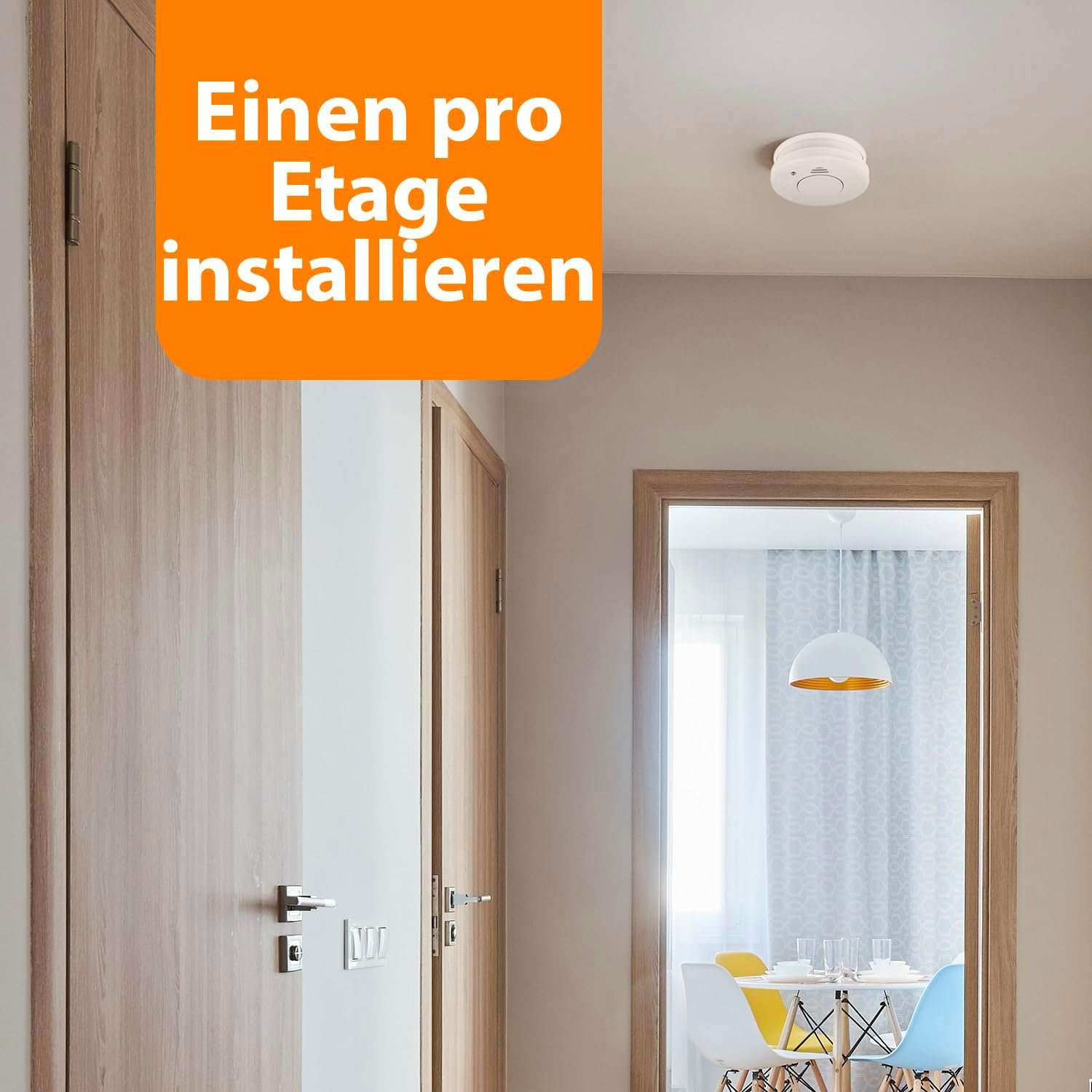 SmartWares Rauchmelder - Tüv Geprüft - Din En 14604 Zertifiziert - Optischer -Sensor - Testknopf - 85 dB – Bild 5