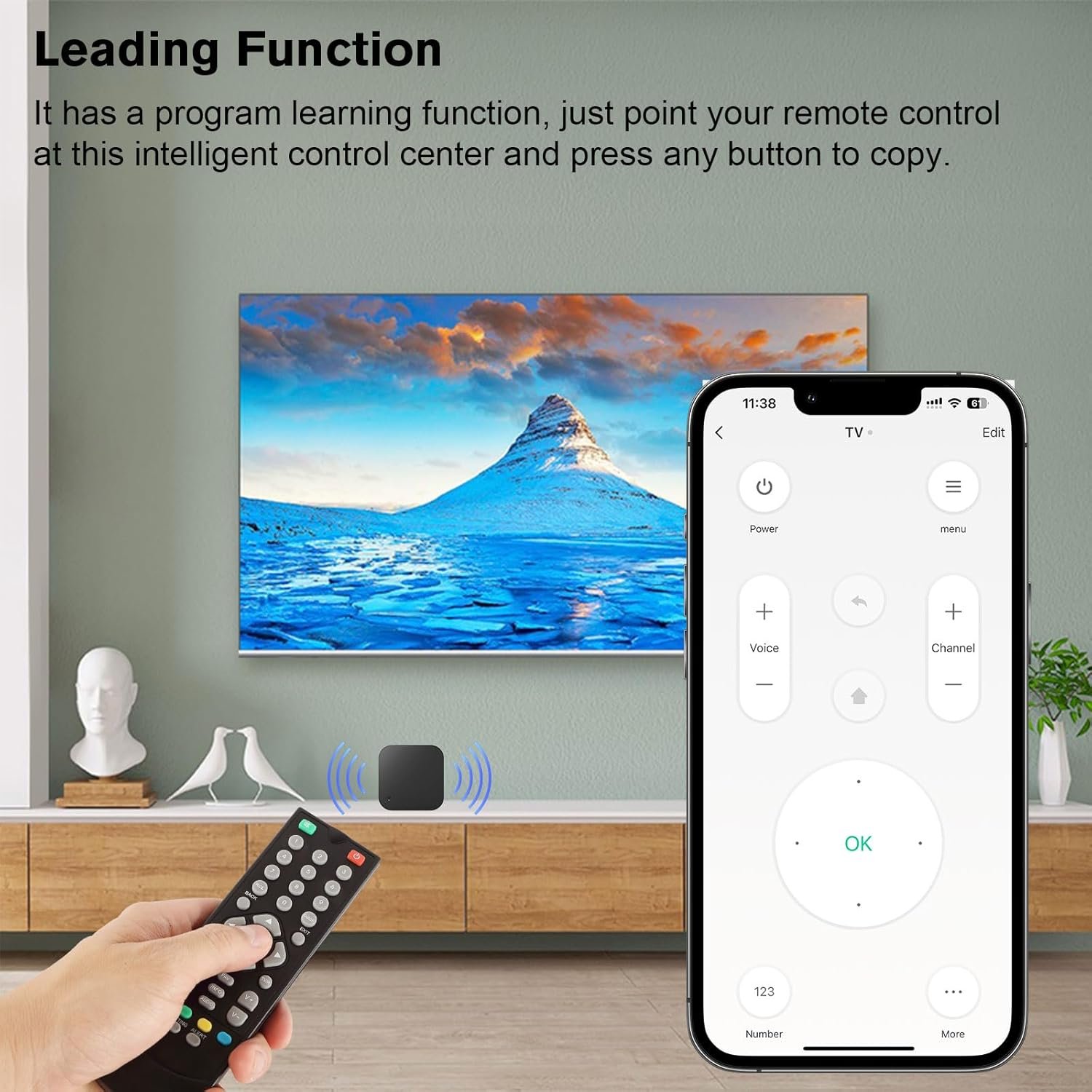 Panamalar Smart ir-fernbedienung für ir & rf geräte, wifi Universal Control Hub Kompatibel Mit Alexa/Timer, Smart-Home AutomatiRierung für TV/Lampe/Klimaanlage/Vorhänge/Ventilator (Black-1PCS) – Bild 6