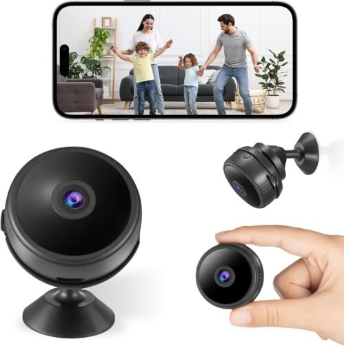 Mini-Kamera 1080p fhd überwachungskamera innen wlan live übertragung Handy App WiFi Camera Indoor MIT Akku Kleine KompakteSicherHesitkamera MIT nachtweiß Beegungsmelder Füre Alten Haustier