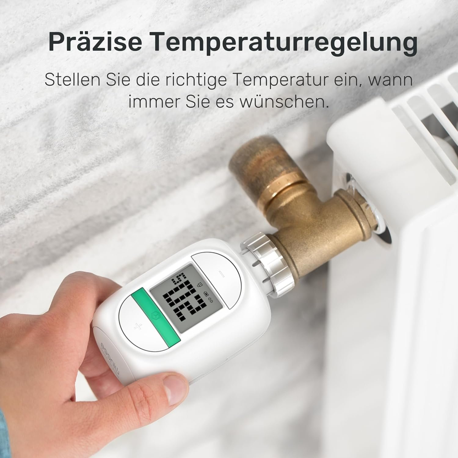 Winees Smart Heizkörperthermostat Kit, 1 Subg Hub+ 1 Wlan Heizungshermostat, MIT Zeitplan, Fern-/Sprachsteuerung, Heizungsthermostat Kompatibel MIT App, Alexa & Google Assistent – Bild 9