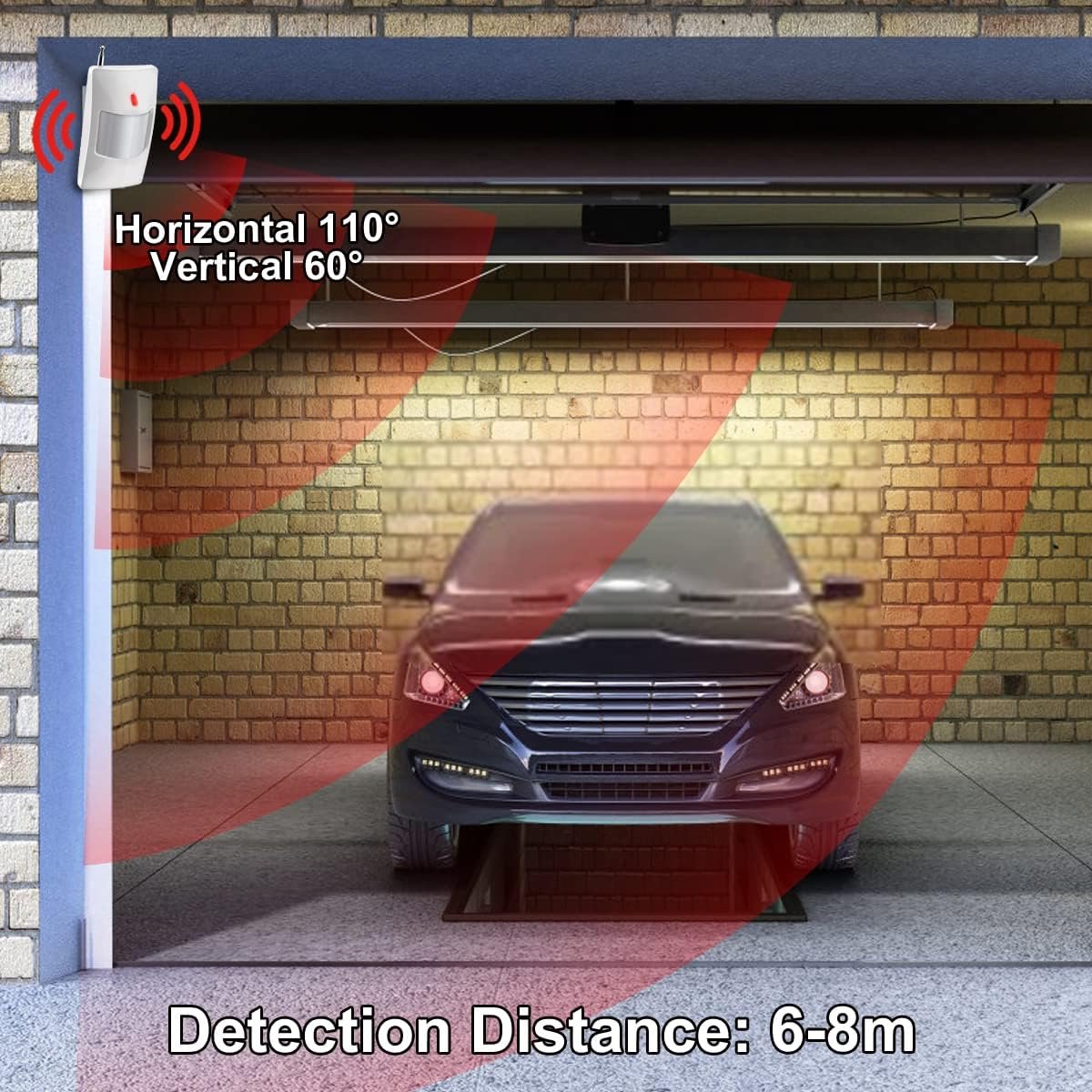 Alarmanlage Haus Sirene 9 Teiliges Set MIT 115 dB Sirene, BewegungsSensor, Türfensternsor und Fernbedienung, für Lager, Geschäfe, Haus – Bild 5