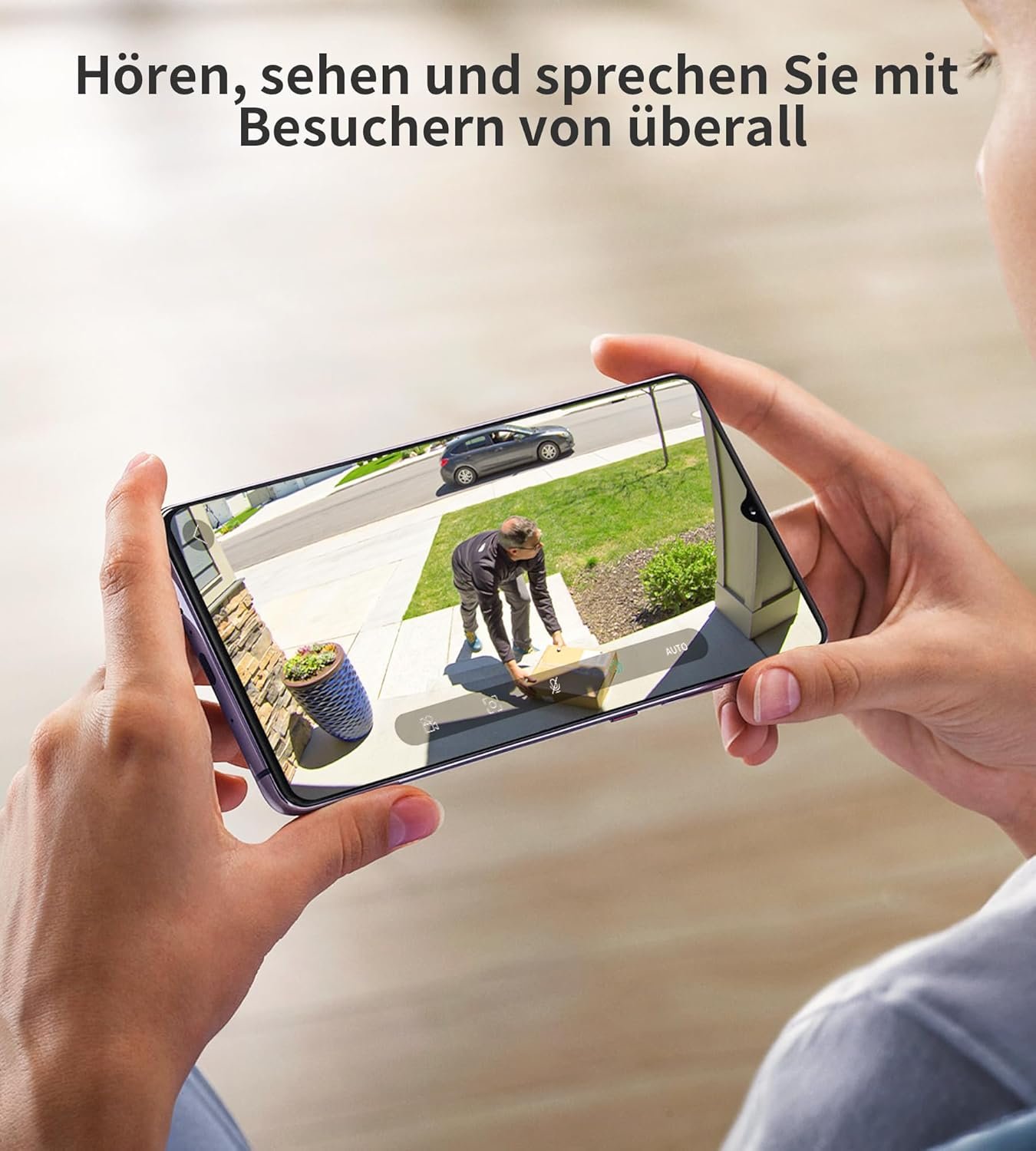Ankway 2k Video Türklingel MIT Kamera Wlan, 145 ° Weitwinkel, Pir-Sensor, 2-Wege-Videoanruf, Live-Ansichtern Verfindich, Alarme, Wasserdicht, 2 Speicherwege, Unterstaubung Mit Alexa, Smarteibell Carmed – Bild 4