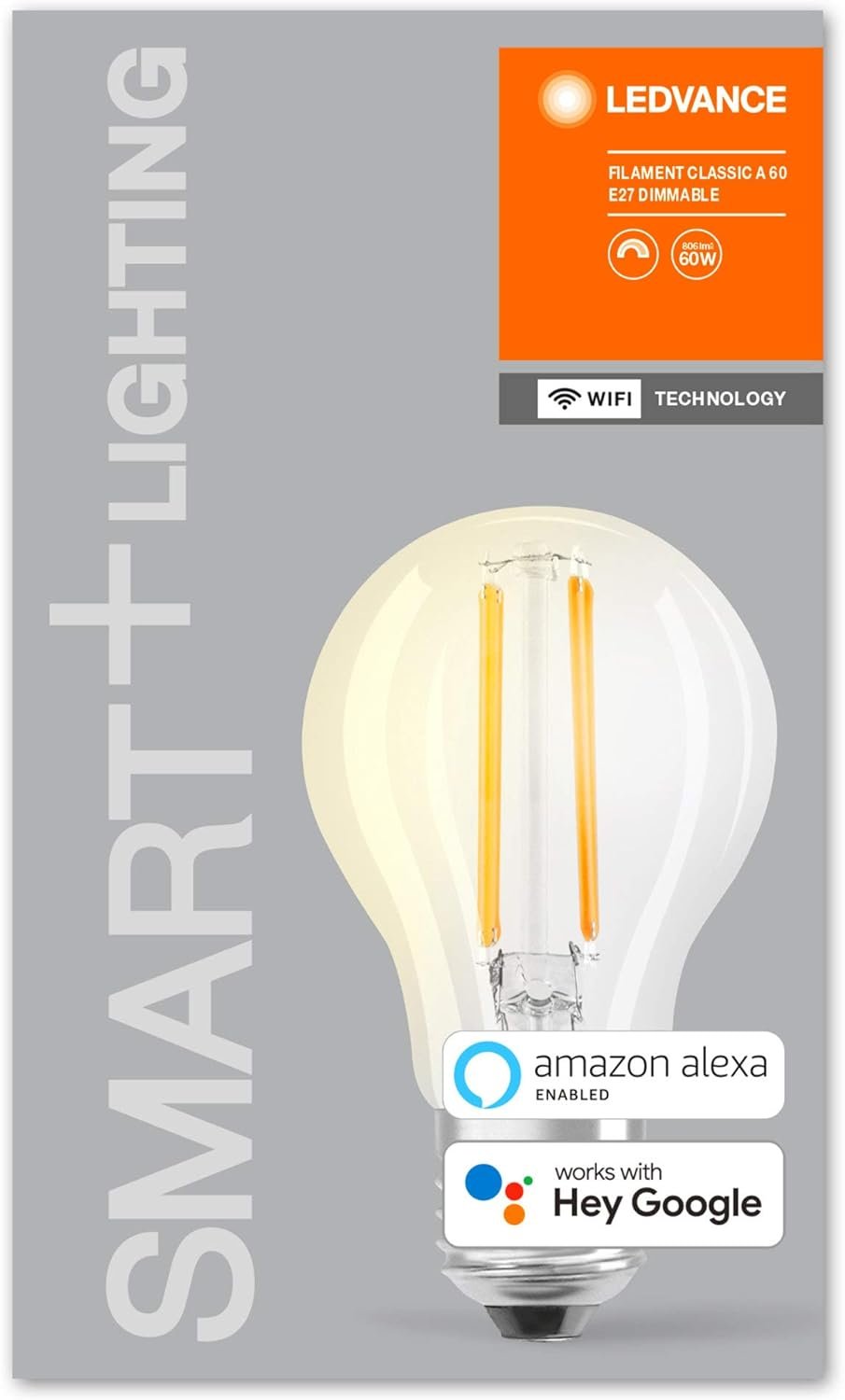 Ledvance Smarte LED-Lampe MIT WiFi Technologie, Sockel E27, Dimmbar, Warmweiß (2700 K), Ersetzt Glückampen MIT 60 W, Smart+ WiFi Classic Dimmable, 1ER-Pack – Bild 5