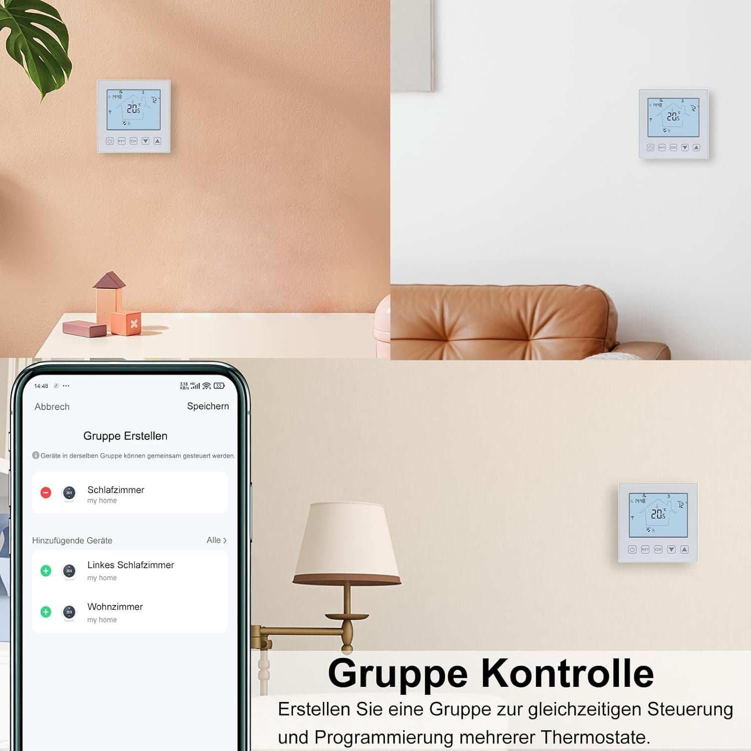 Ketotek Smart Thermostat fussbodenheizung elektisch wifi 16a kompatibel Mit Alexa, Digital Raumthermostat Fußbodenheizung Wlan App Steuerung Mit Frotler Weiß – Bild 8