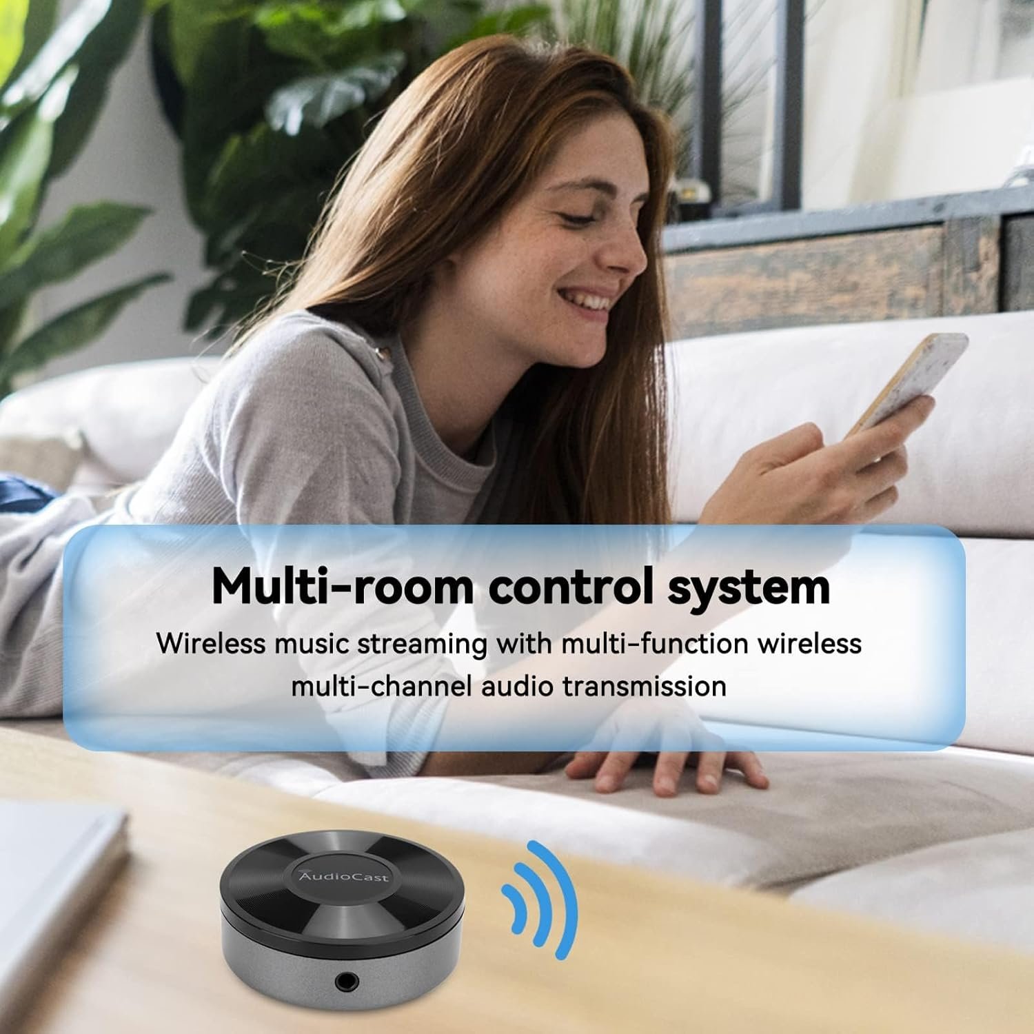 Audiocast WiFi Wireless Music Adapter zum Audio-Streams Zu Lautspechersystemen über Wi-Fi-Netzwerk von Mobilgeräten – Bild 3