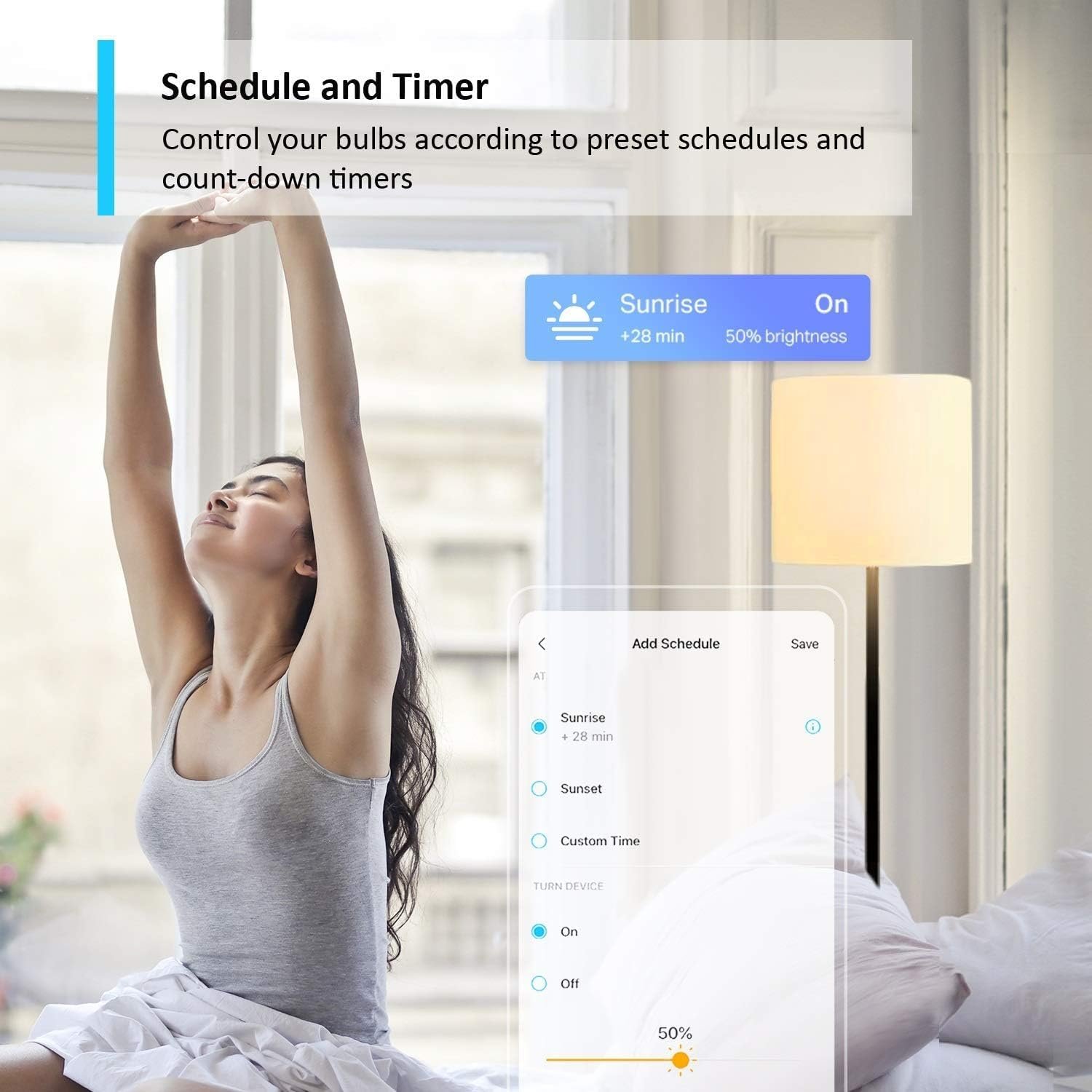 Tapo L510E Smarte Wlan Glühbirne E27, Dimmbar, Kein Hub Notwendig, Kompatibel Mit Alexa, Google Assistant, Abläufe und Zeitpläne, warmes Weiß – Bild 6