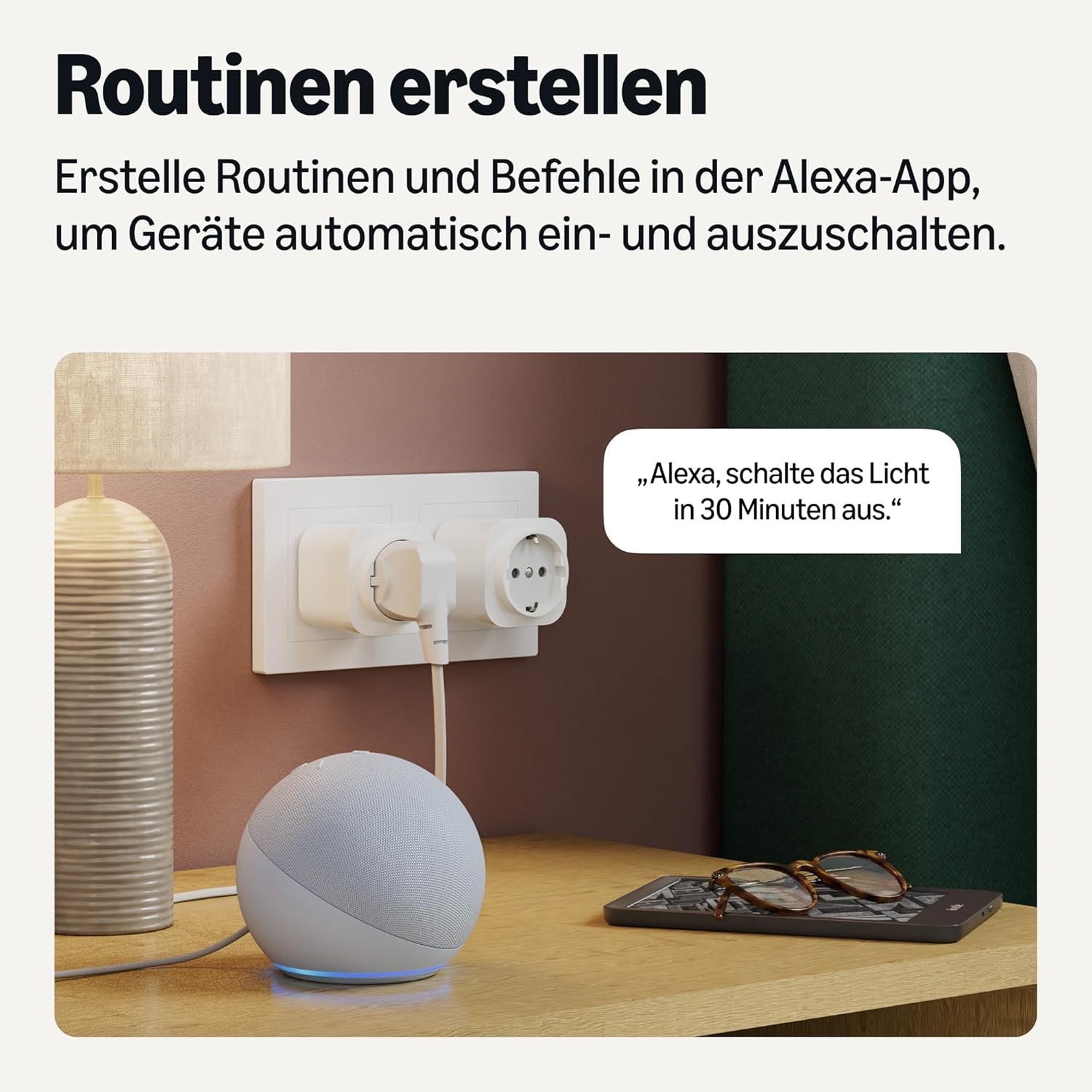 Amazon Basics Smart Wlan-Steckdose 2,4 GHz Wi-Fi für Eu-Steckdose, für Den innenberich, Nur Kompatibel Mit Alexa, Weiß, 1 Stückk – Bild 4