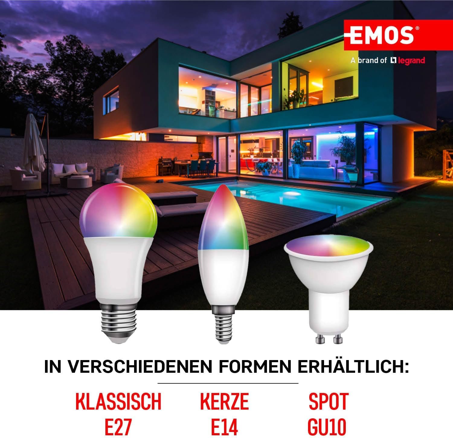 Emos Gosmart - Smart Home RGB LED -Lampe Kerze MIT App - E14 - Dimmbar, Mehrfarbig & Weißtöne - 470LM - Sparsam, 4,8w (Statt 40W Guhbirne) - 20 000 Stunden - WIFI - Google Home und Alex und Alex und Alex und Alex und Alex und Alex und Alex und Alex und Alex und Alex und Alex und Alex und Alex und Alex und Alex und – Bild 4