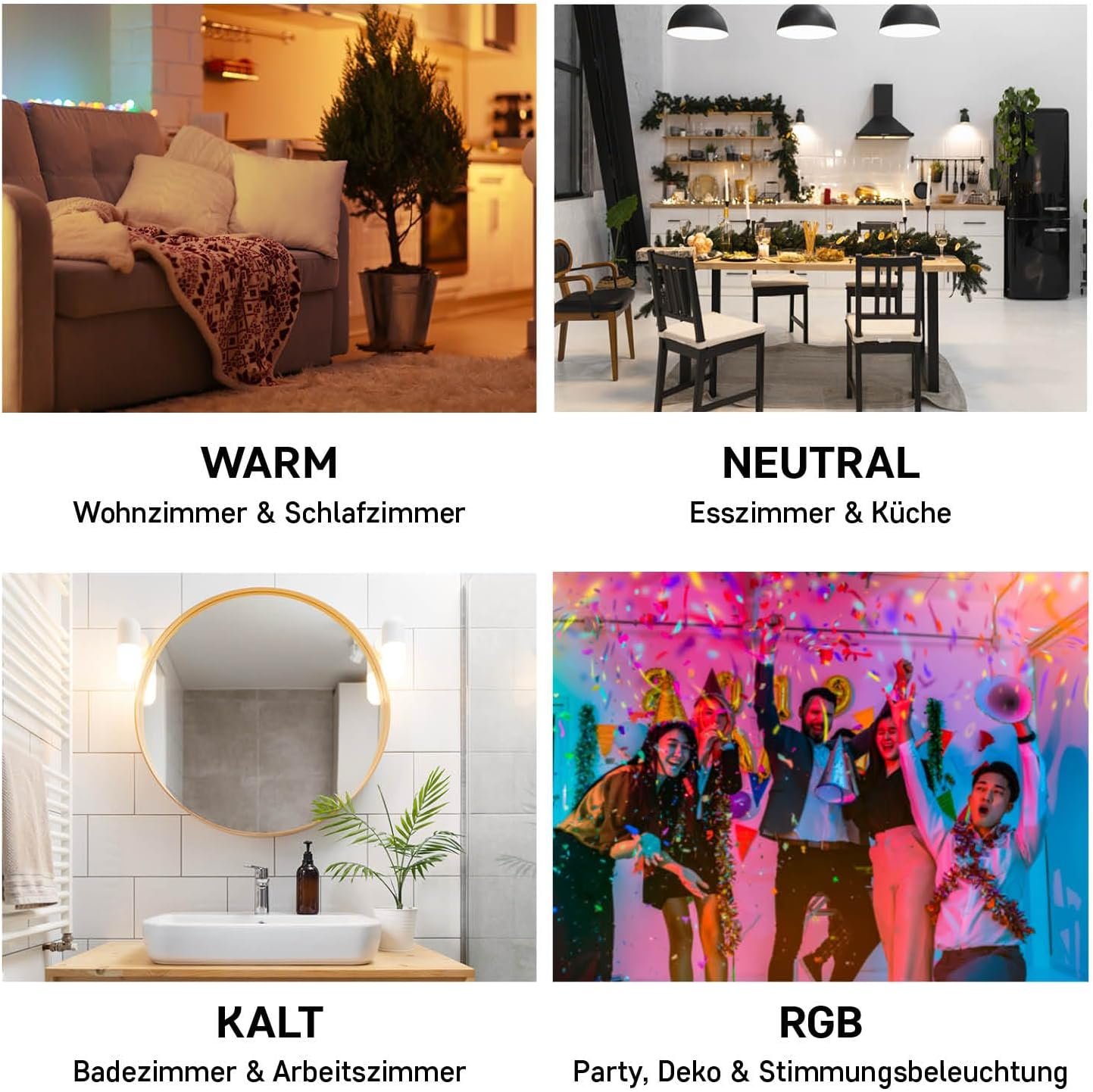 Emos Gosmart - Smart Home RGB LED -Lampe Kerze MIT App - E14 - Dimmbar, Mehrfarbig & Weißtöne - 470LM - Sparsam, 4,8w (Statt 40W Guhbirne) - 20 000 Stunden - WIFI - Google Home und Alex und Alex und Alex und Alex und Alex und Alex und Alex und Alex und Alex und Alex und Alex und Alex und Alex und Alex und Alex und – Bild 3