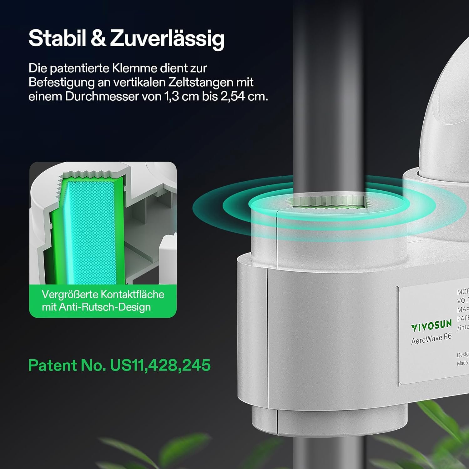 Vivosun aerowave e6 wachsen zeltventlüfter 6 ", EC Motor Smart WiFi Control, US-patentierte automatische Oszillations-Clip-Lüfter, Fästterfest IP-54, Starker Luftstrom Aber Leise für Hydroponische-Lüftung Zirkulation – Bild 6