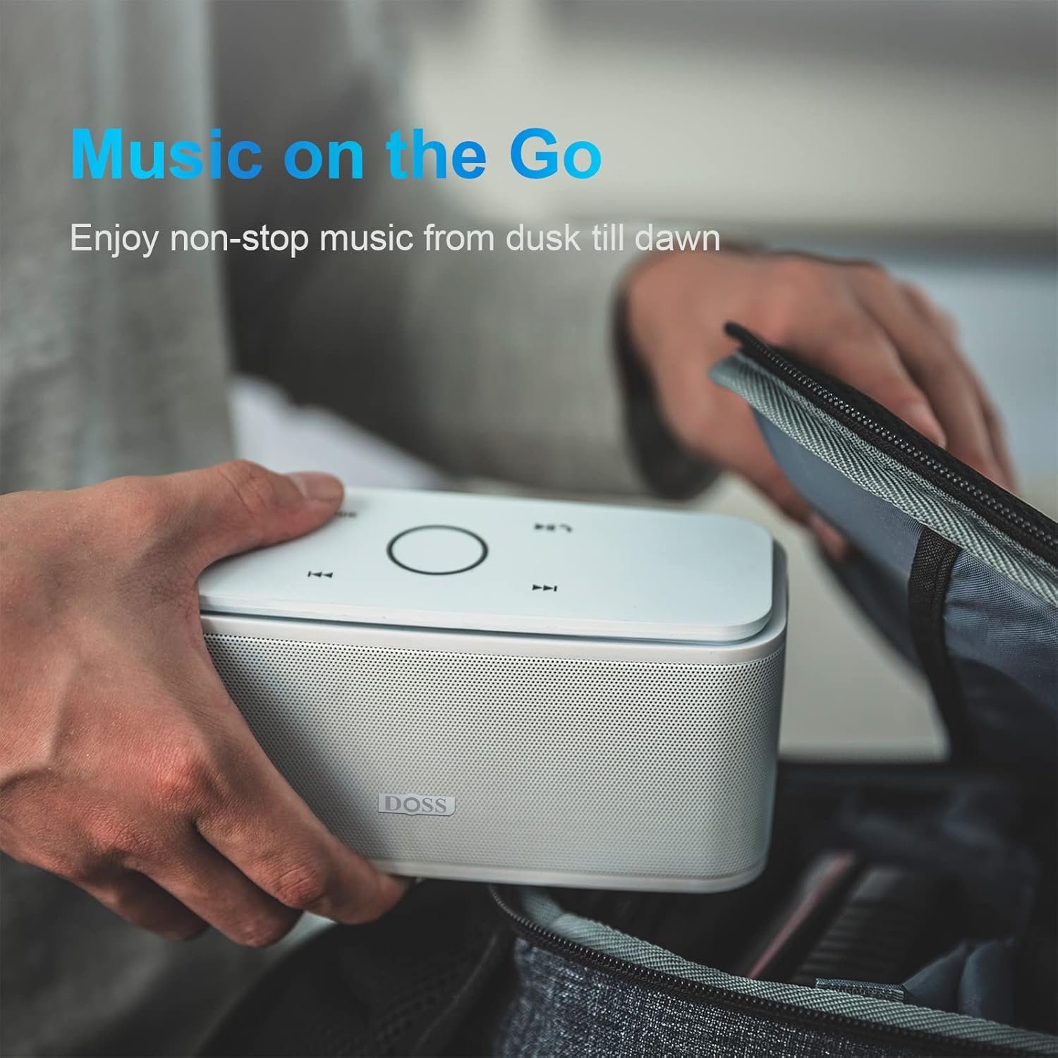 Doss Bluetooth Lautsprecher, Soundbox Musikbox Bluetooth Box Mit Dualen Bass-Trebibern, 20h Akku, Touch Control, IPX5 Wasserdicht, Bloototh Lautspecher für – Bild 5