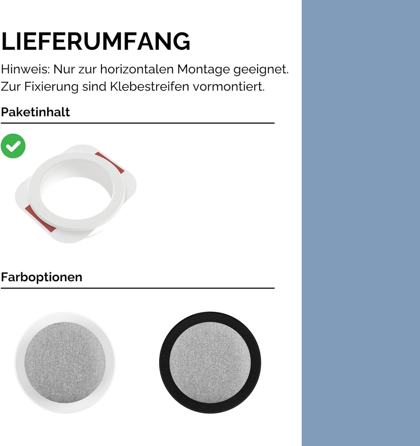 Cleverstation Deckenhalterung - für Mini, Google Assistant Zuubhör, Halterung, Wandhalterung, Einbaulauspecher Deck, Deckenbefestigung, Smart Speaker Montage (Weiß) – Bild 6