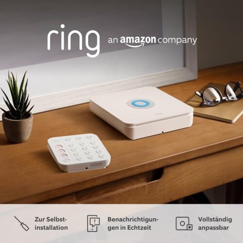 Ringalarmset – S | Alarmanklage für Haus und Wohnung MIT Wlan und Sensoren | Alarm-Benachrichtungen Direkt auf Dein Smartphone | HaustierFreundlich | FunktionTerert Mit Alexa