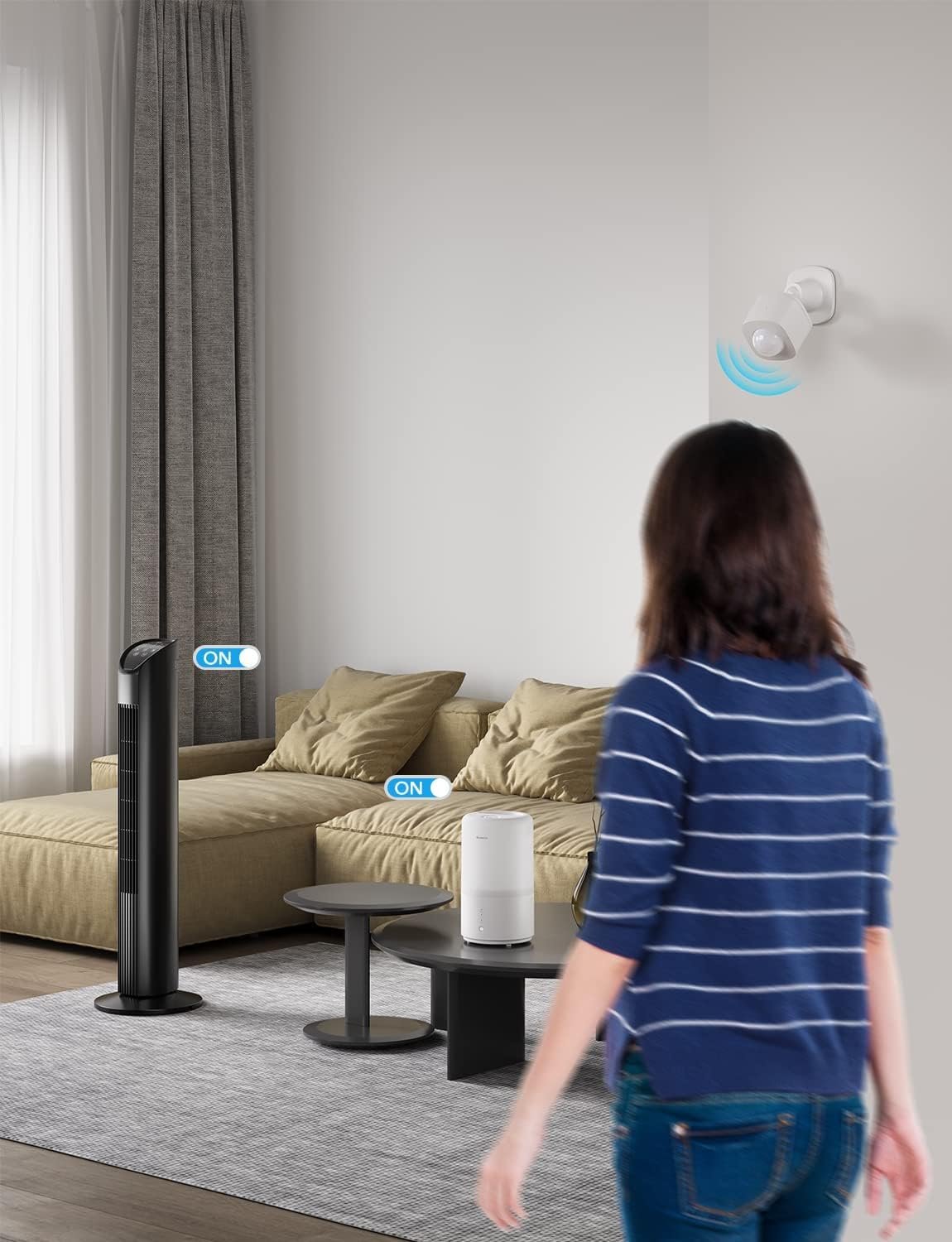 Goveelife Bewegungssersor, Grumensteuerung unweibterzter Geräte, Kabelloser Mini-Kontaktsensor für Smart Home-Automatisierung, BatteriebetrieBen, Unterstützt Die Meistens Goveehome Smart-Produzukte – Bild 7