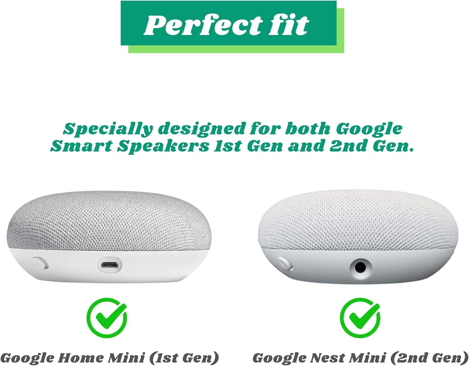 Sintron steckdosen-wandhalterung für Google Nest Mini & Google Home Mini, Ein-Schnell-Parlendes Zubehör Mit Kabelmanagement für Google Smart Lautsprecher 1. Gen. & 2. Gen. Keine Unordentlich Kabel GEruben – Bild 2