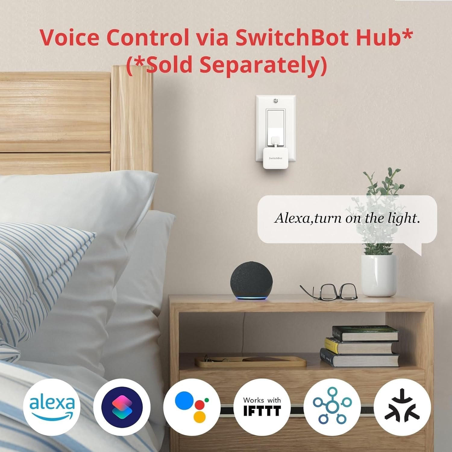 Switchbot Smart Switch Toggle- Machen Sie Schalter intelligent, App- und Timer-STEUERUNG, FÜGEN SIE HUB MINI Hinzu, ähm es mit Alexa, Google Home und IFTTT Kompatibel Zu Machen (Weiß) – Bild 4