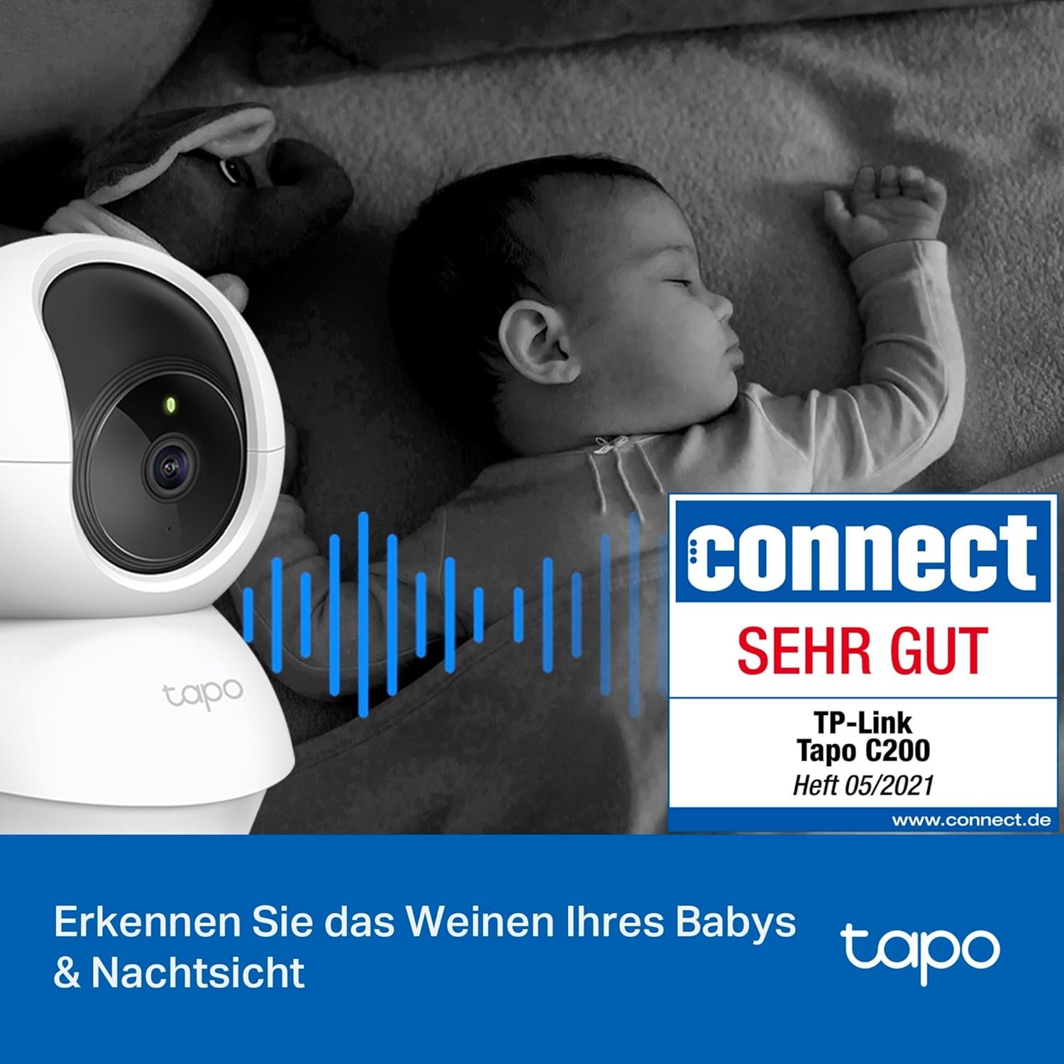 Tapo TP-Link C200 360 ° -Wlan-Reiberwachungskamera für Innenberich, FHD 1080p, Nachtsicht, Bewegungsserkennung, Zwei-Wege-Audio, Kompatibel MIT Alexa und Google-Assistent, Frü Babys/Haustiere/Haustiere/haustiere/haustiere/haustiere – Bild 3