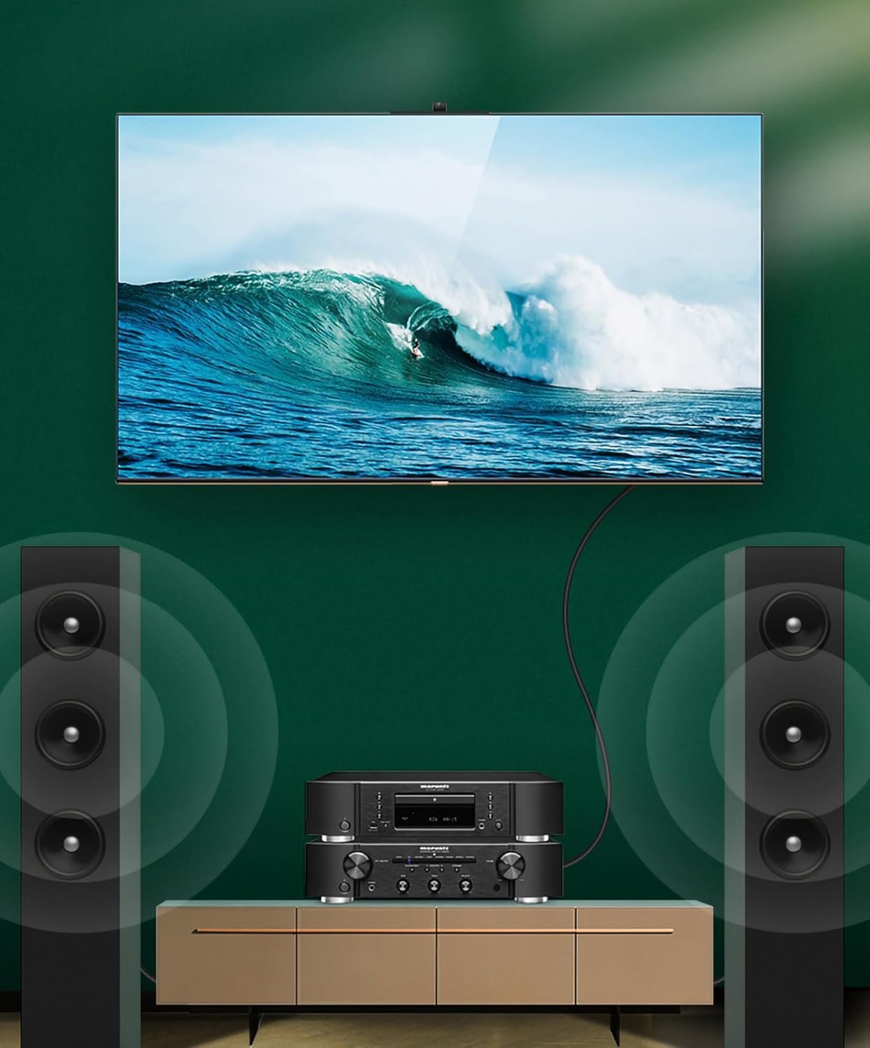 Yaodhaod Optische Kabel für Stereosystem/Verstängker/Verstängker, Heimkino, Xbox One/PS4, Mehrkanal Vergoldete Anschlüsse, Toslink Zu Toslink, Digital S/Pdif Kabel (1,8m) – Bild 7