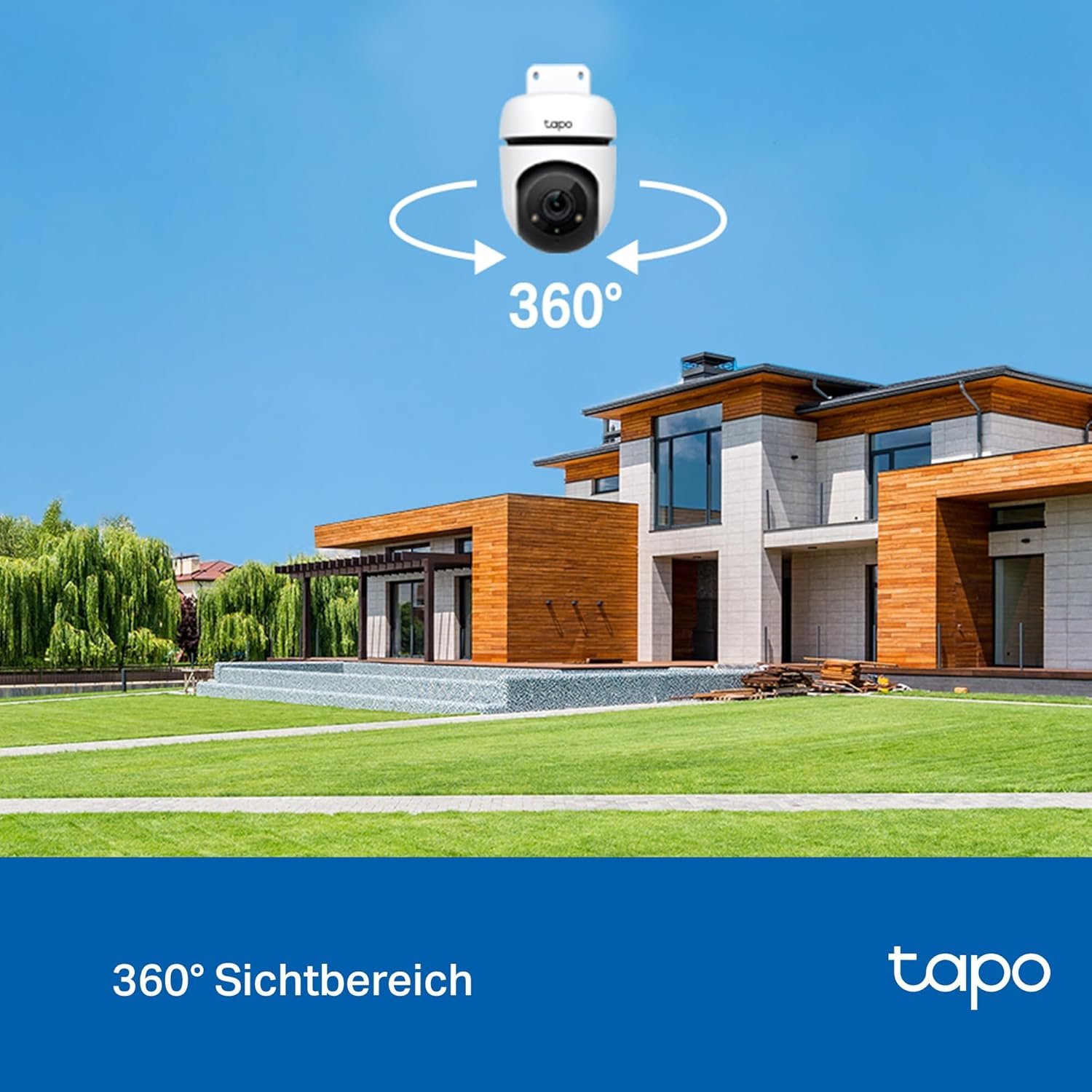 TP-Link Tapo C500 Wlan überwachungskamera außen, 360 ° Sichtbereich, 1080p Auflösung, Bewegungserkenung, nachtsicht bis ZU 30 M, Zwei-Wege-Audio, Kompatibel Mit Alexa & Google & Google & Google & Google und Google – Bild 7