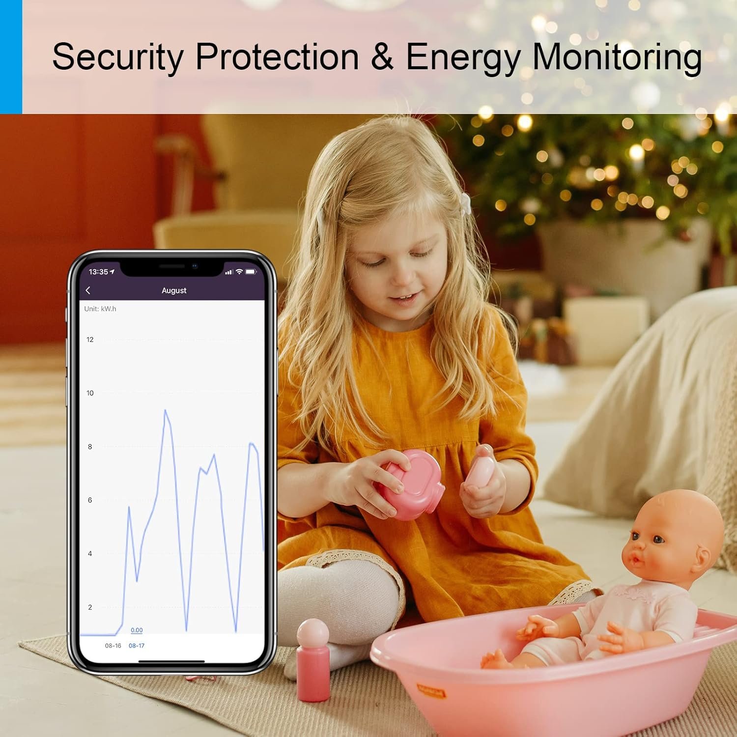 Antela Wlan Smart Steckdose MIT Strommessung 16A, Smart Home Steckdose Kompatibel Mit Alexa/Google Home, Stromverbrauch Messen, Sprachsteuerung, App Fernsteuerung, 2,4GHz, 4 PCs – Bild 6