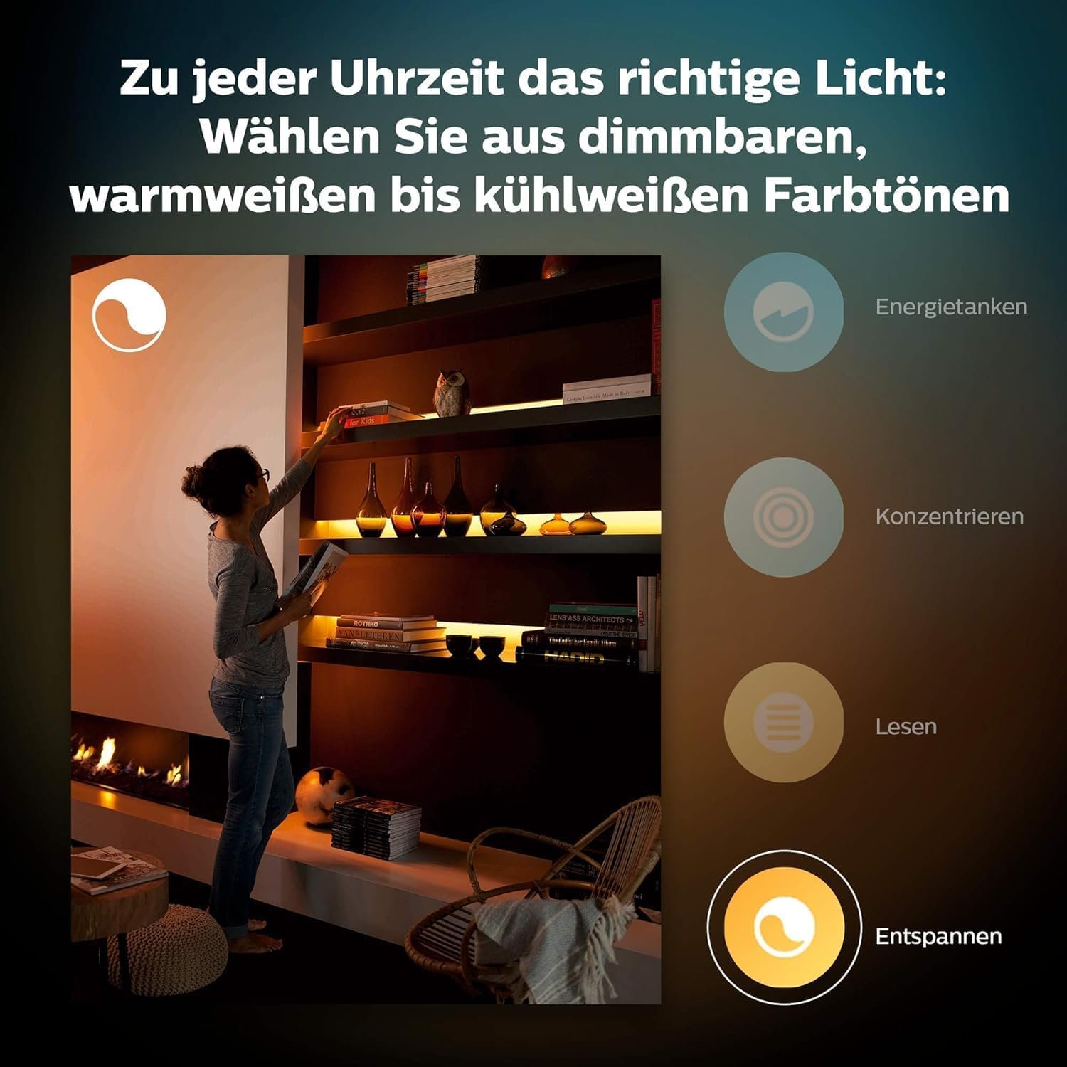 Philips Hue White & Color Ambiente Lightstrip Plus-Basisset V4 (2 m), Dimmbarer LED Streiflen für Hue Lichtsystem MIT 16 Mio. Farben, Smarte Lichtsteuerung über Sprache -Oder -App – Bild 9
