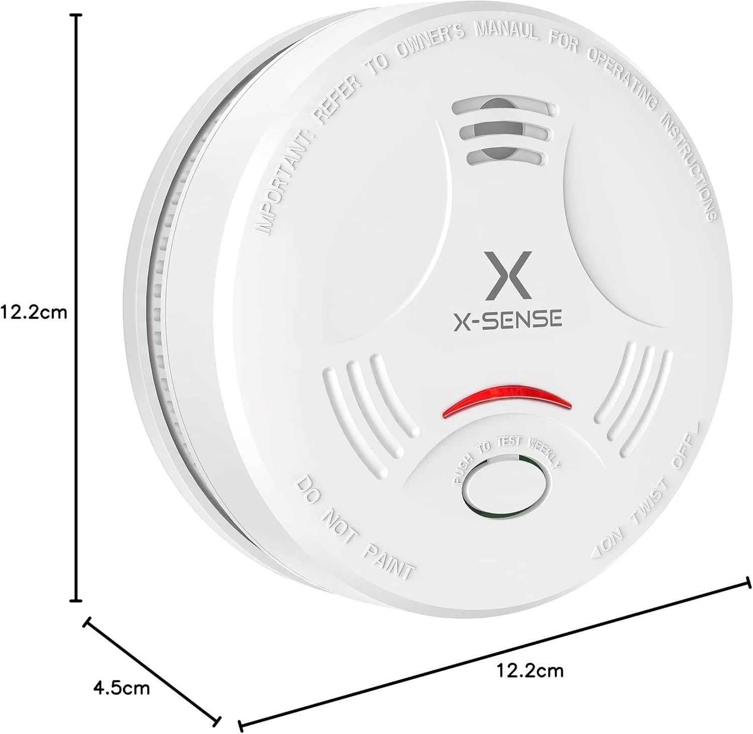 X-Sens Rauchmelder 10 Jahre Batterie, Feuerder Tüv Rheinland Zertifiziert, Rauchwarnmelder MIT Stummschaltung und Selbstest Funktion, SD11, 1er Set – Bild 7