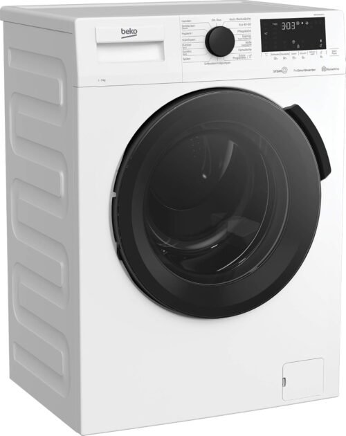 Beko WMC91464ST1 B300 WASCHVOLLAUTOMAT, WASCHMACHINE, 9 KG, Bluetooth, Prosmart Wechselrichtermotor, Feuchtigkeit, Haustier -Haarentfernung, Wasserentfernung, Wasserafel+, Weiß