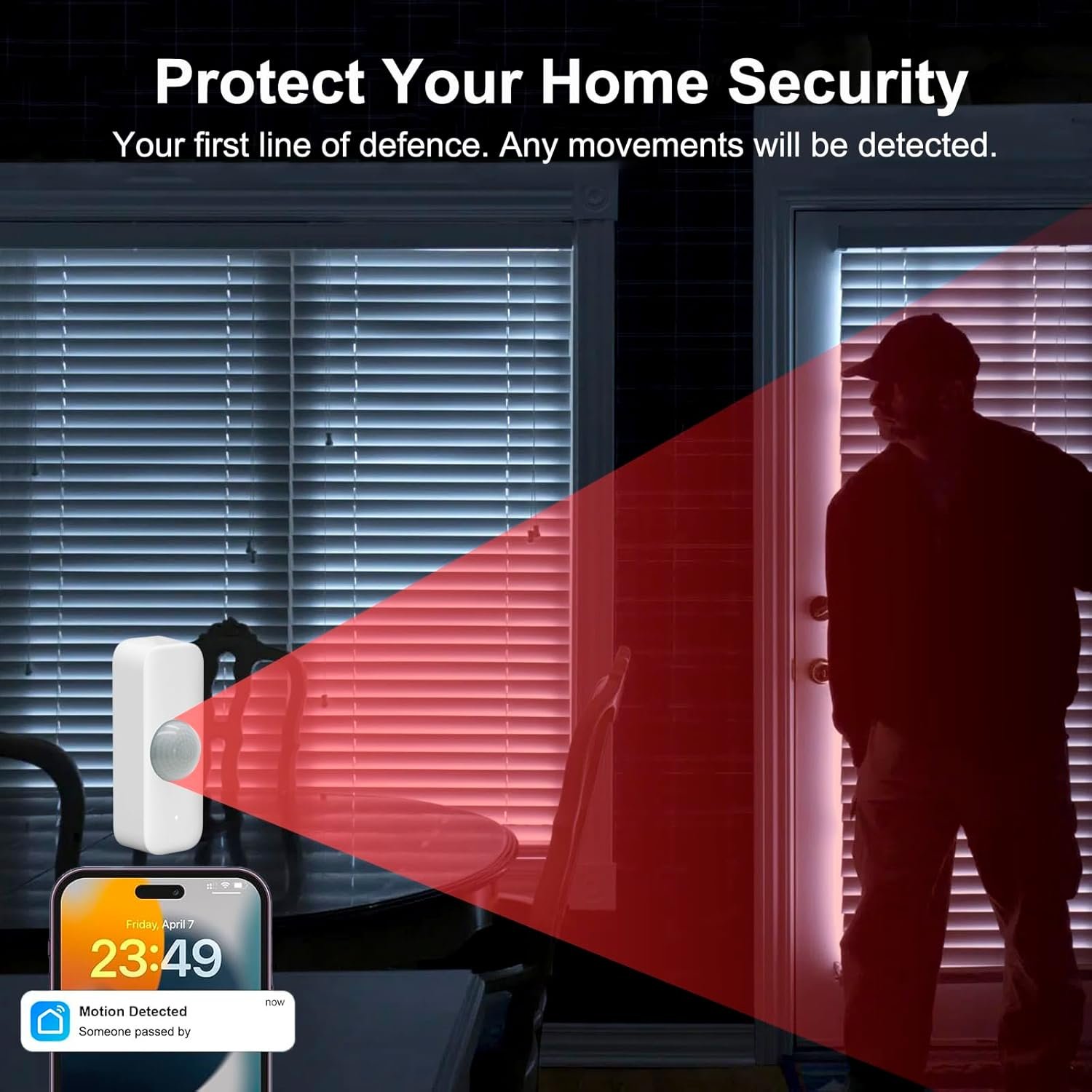 WiFi Smart BewegungsSensor, Infrarot-Pir-Bewegungssensor für Das Heim-Alarmsystem, Mini-Kontaktsensor-Detektor MIT App-Fernuberwachung, Benachrichtigungsalarm, Kompatibel Mit Alexa. 1 Stück – Bild 4