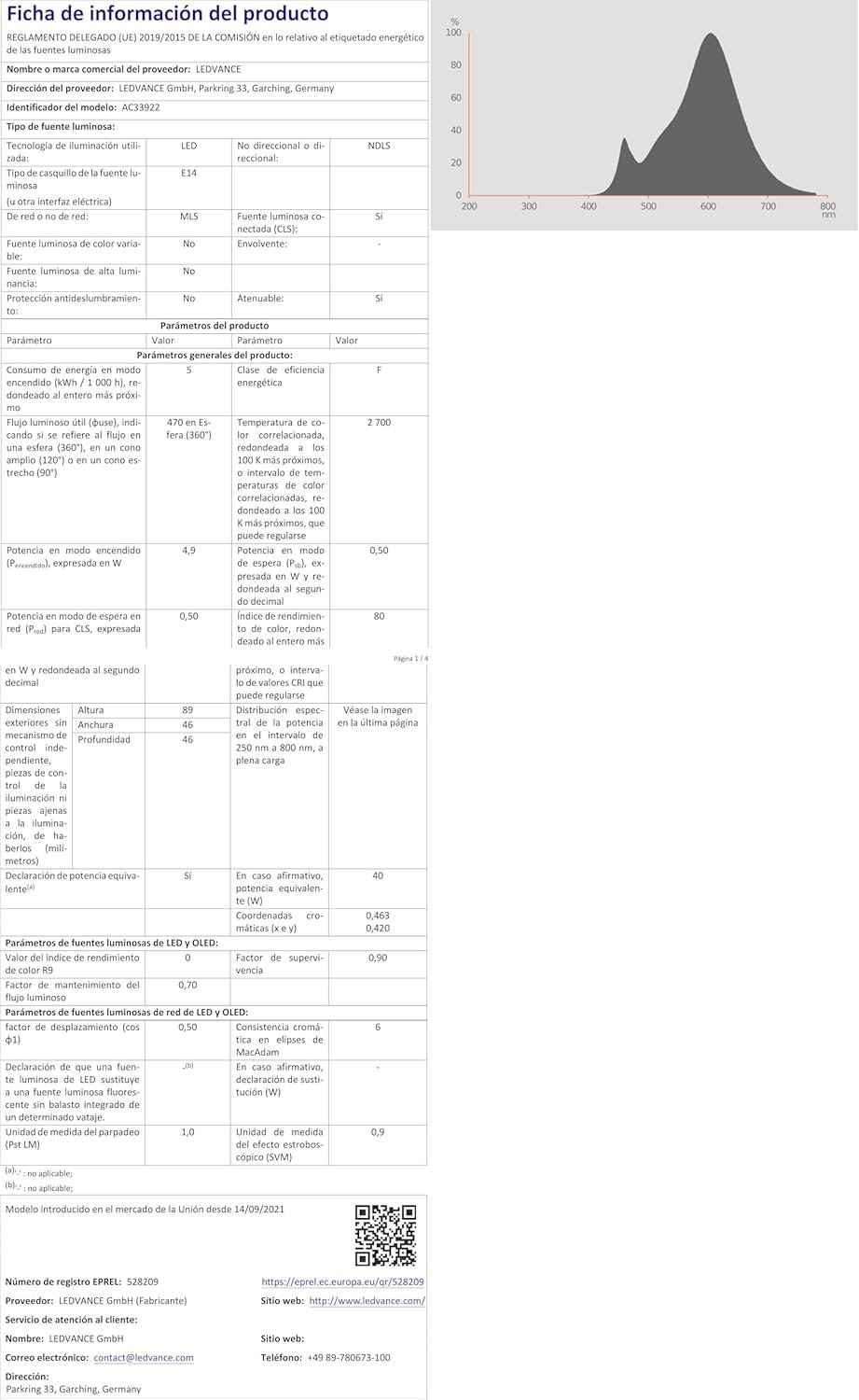 Ledvance Smarte LED-Lampe MIT WiFi Technologie, Sockel E14, Dimmbar, Warmweiß (2700 K), Ersetzt Glühlampen MIT 40 W, Smart+ WiFi Mini-Brampe dimmbar, 3er-Pack – Bild 7