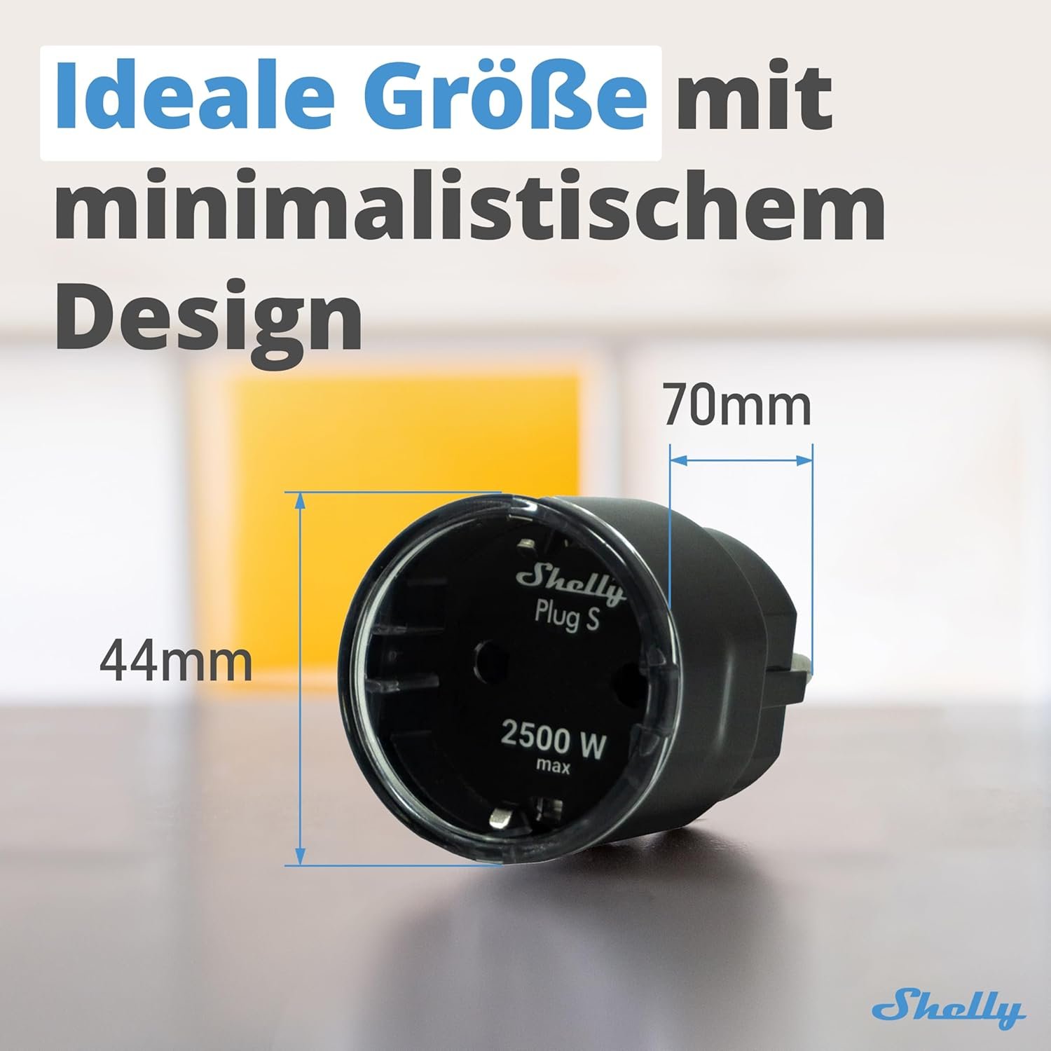 Shelly Plus Plug S Schwarz - Wlan -Grenerter Steckdose MIT Strommessung - 2500 W, 16a | iOS Android App Fernsteuerung | Google Home und Alexa Zubehör | Sprachsteuerung & Timer – Bild 2