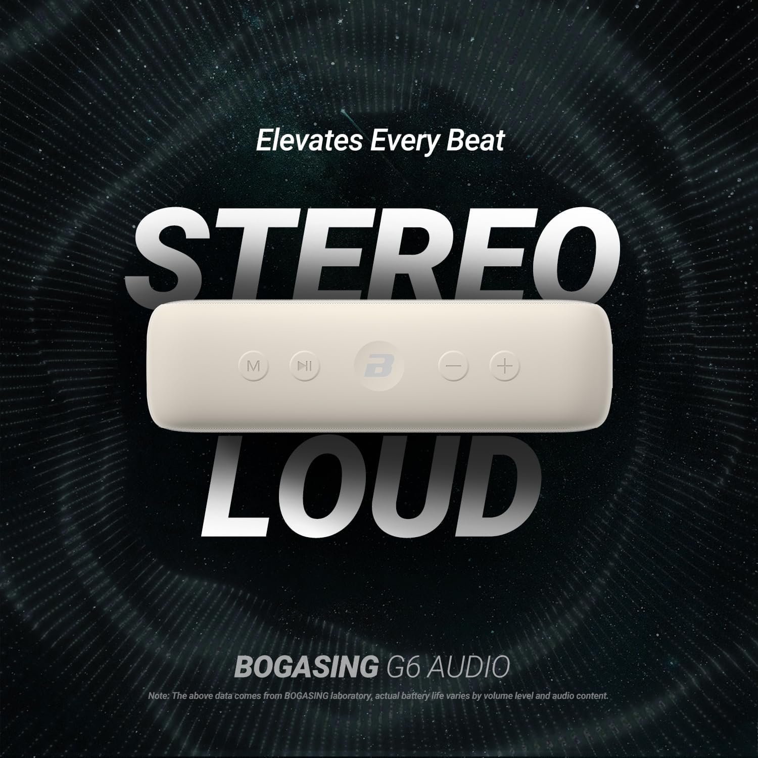 Bogasing G6 Tragbarer Bluetooth Lautsprecher, Lautsprecher-Boxen Bluetooth MIT 30W Stereo-Sound, 35H AKKU, EQ, IPX6, USB, TF, Aux, Kabelloser Musikbox Mit Mikrofon Für Outdoor (Beige) – Bild 3