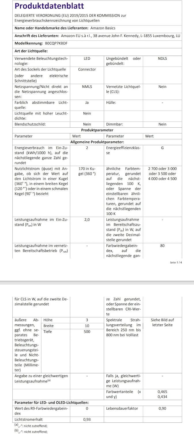 Amazon-Grundlagen-Smartter LED-Lichtstreifen, 5 m, RGBW, 2,4 GHz Wlan, Nur für Alexa Geeignet, Mehrfarbig – Bild 7