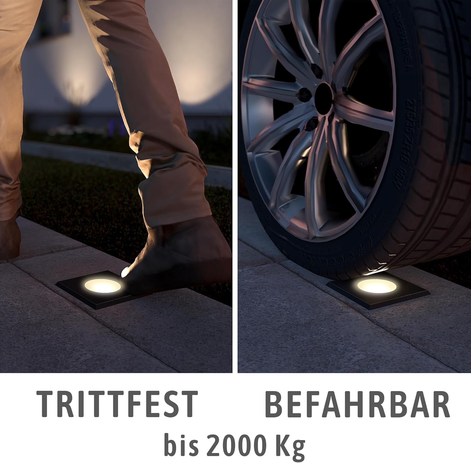 SSC -Luxon 3 Stücke Juavi Bodenleuchte Einbau Aussen Schwarz Kompatibel MIT Smart Sprecher - Außenleuchte Garten MIT Smart Home Gu10 LED – Bild 7