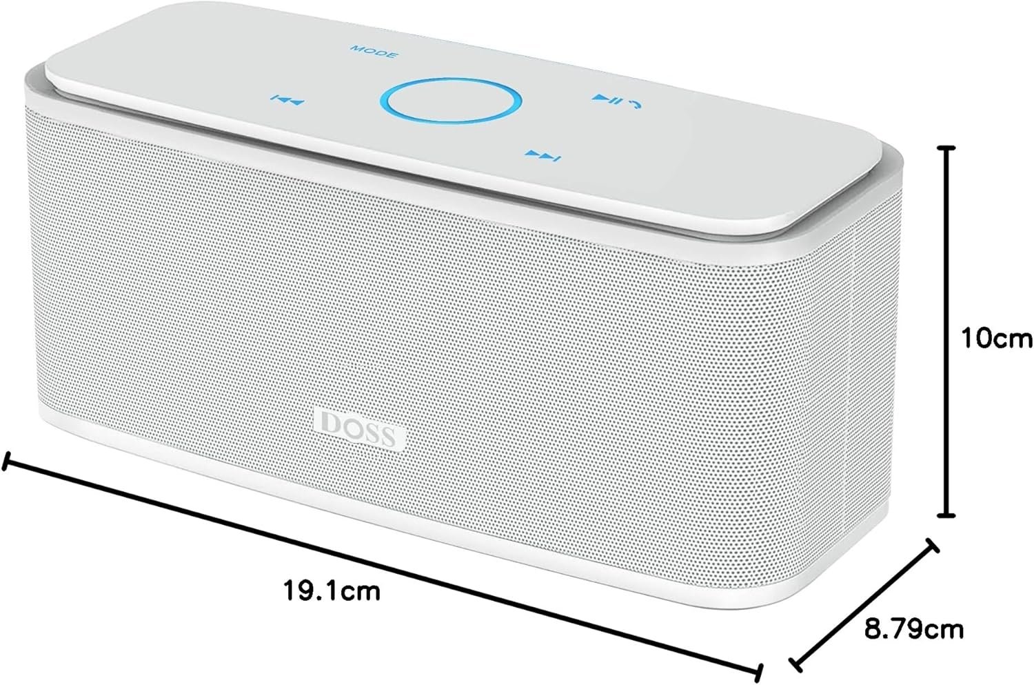 Doss Bluetooth Lautsprecher, Soundbox Musikbox Bluetooth Box Mit Dualen Bass-Trebibern, 20h Akku, Touch Control, IPX5 Wasserdicht, Bloototh Lautspecher für – Bild 10