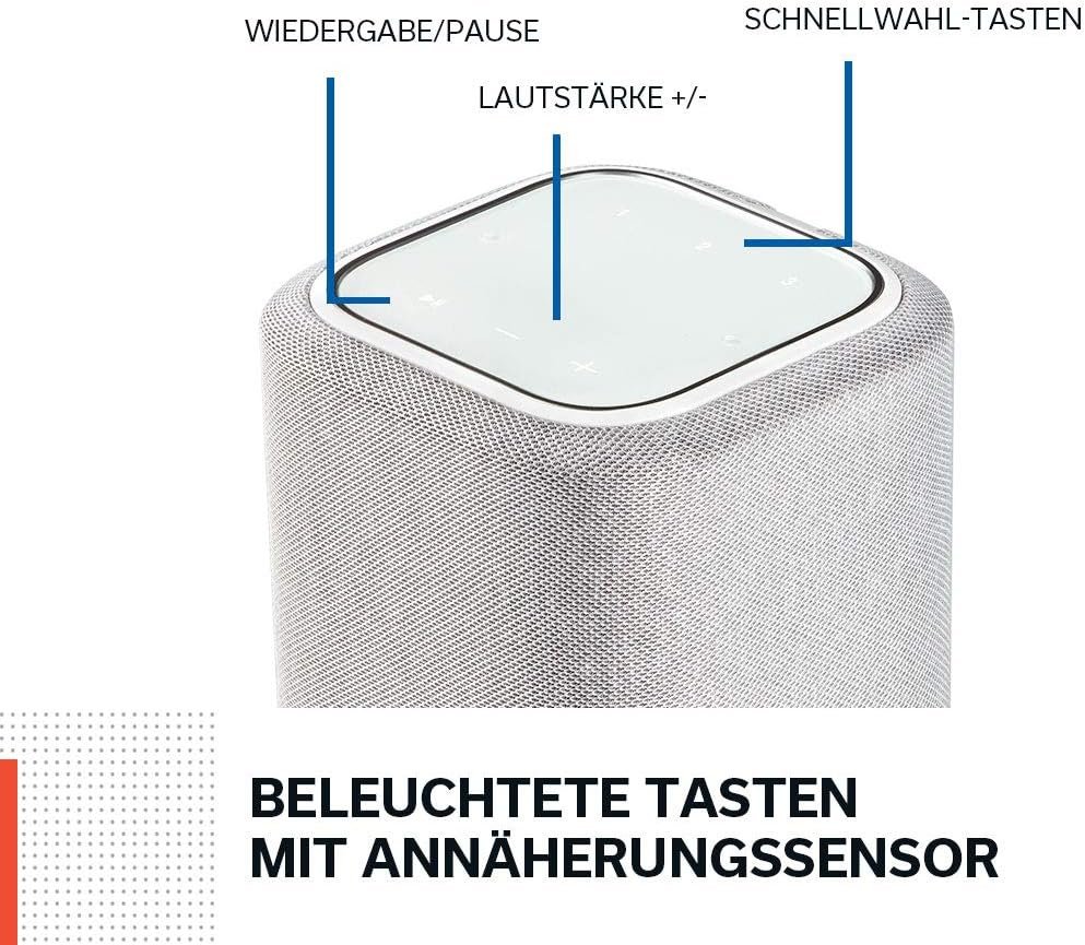 Denon Home 150 Multiroom-Lautsprecher, Hifi Lautsprecher MIT Heos, Alexa Integrierer, WLAN, Bluetooth, USB, Airplay 2, Hi-Res-Audio, Weiß – Bild 4