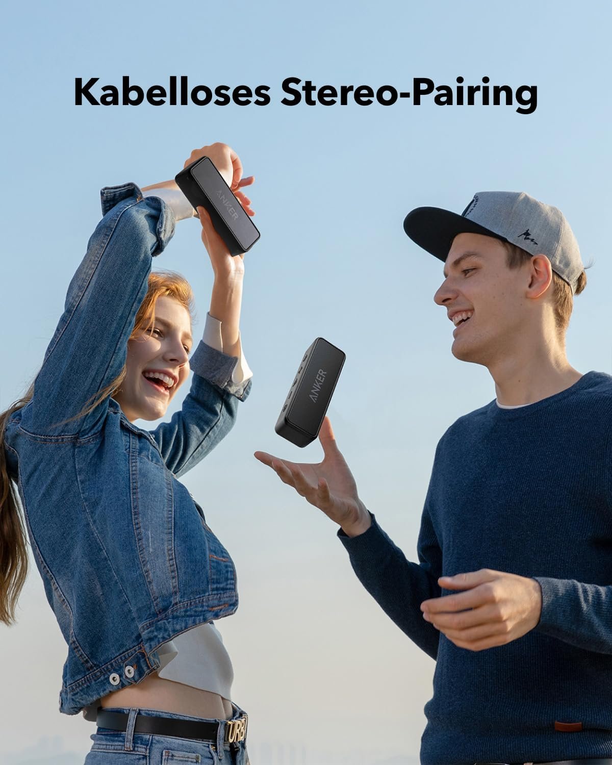 Anker Soundcore 2 Bluetooth Lautsprecher, enormer MIT Duuen Bass-Trebibern, 24H Akku, Verbesserter IPX7 Wasserschutz, Kabelloser, für iPhone, Galaxy Usw. (Schwarz) – Bild 2