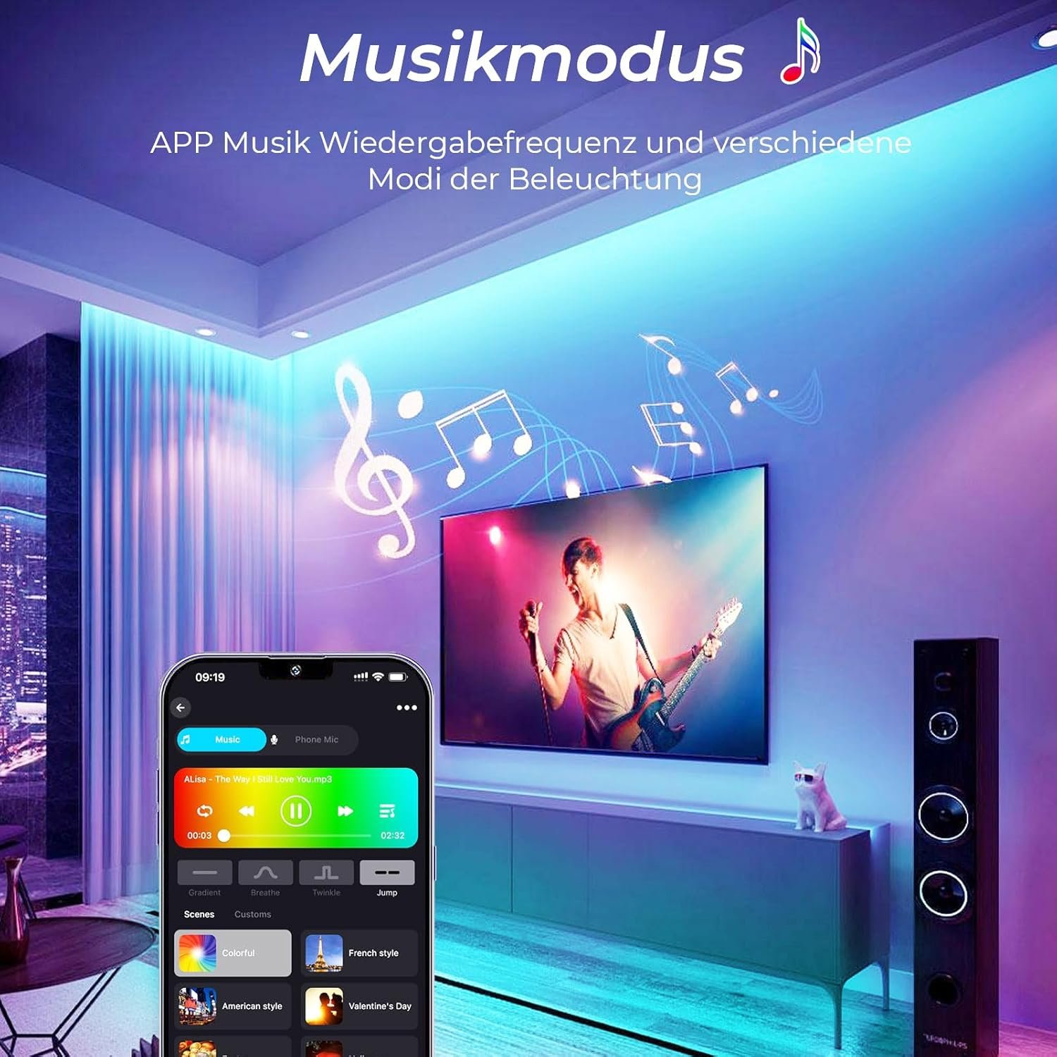 10m Wifi Intelligent COB RGB LED STRIFEN -STRIP LICHTERKETTER 576LEDS/M 5760LEDS 24V LED -Band Lichtleiste Arangeet MIT Google Home Assistent/Alexaz, Dimmbar Verformbar LED Band MIT Wifi Fernbedienung – Bild 4