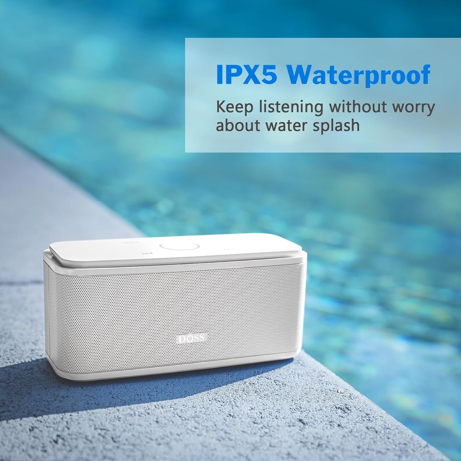 Doss Bluetooth Lautsprecher, Soundbox Musikbox Bluetooth Box Mit Dualen Bass-Trebibern, 20h Akku, Touch Control, IPX5 Wasserdicht, Bloototh Lautspecher für – Bild 4