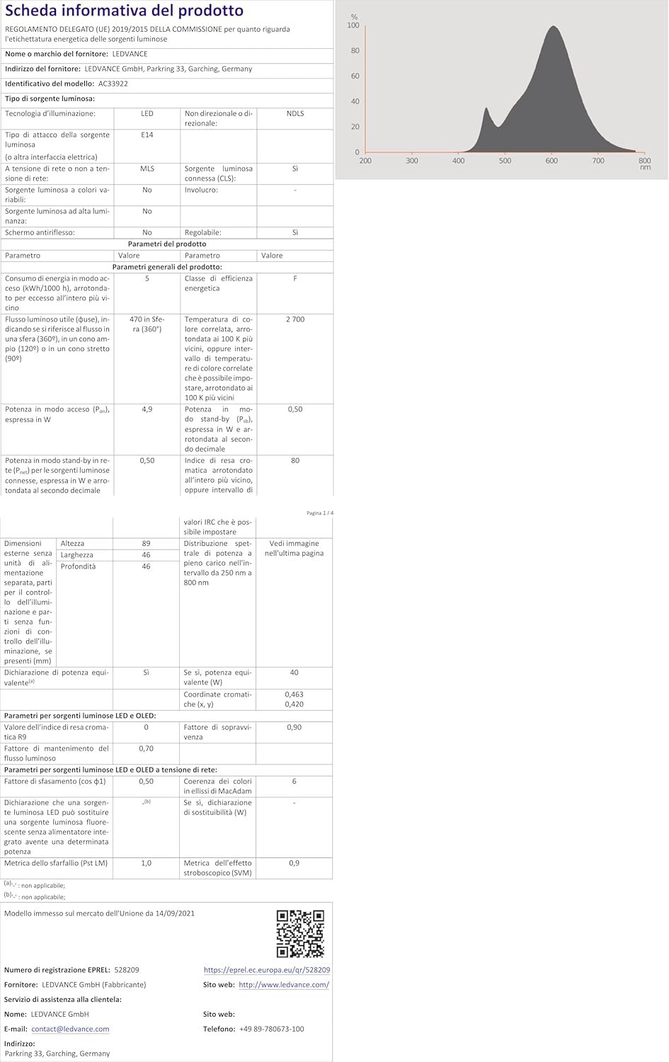 Ledvance Smarte LED-Lampe MIT WiFi Technologie, Sockel E14, Dimmbar, Warmweiß (2700 K), Ersetzt Glühlampen MIT 40 W, Smart+ WiFi Mini-Brampe dimmbar, 3er-Pack – Bild 10