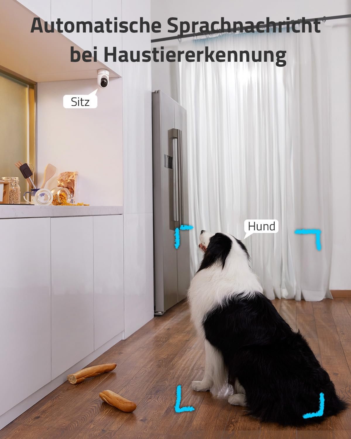 Eufy Security Indoor Cam E220, 2k überwachungskamera innen, Wlan, Schwenkbar, KameraÜberwachung Innen, MIT nachicht, Personen- & HauustiererKennung, Bewegungsverfolgung, Homebase 3 Kompatibel – Bild 3