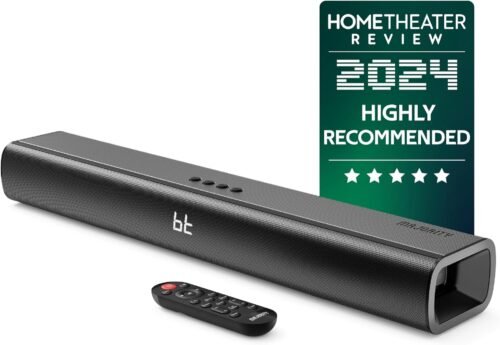 Mehrheit Naga 60 Soundbar für TV Geräte | TV Soundbar MIT Integrierem Subwoofer | Bluetooth Soundbar HDMI ARC | 120W Lautsprecher für Fernseher | 2.1 Soundsystem MIT EQ | Wandmontierbar Soundbar