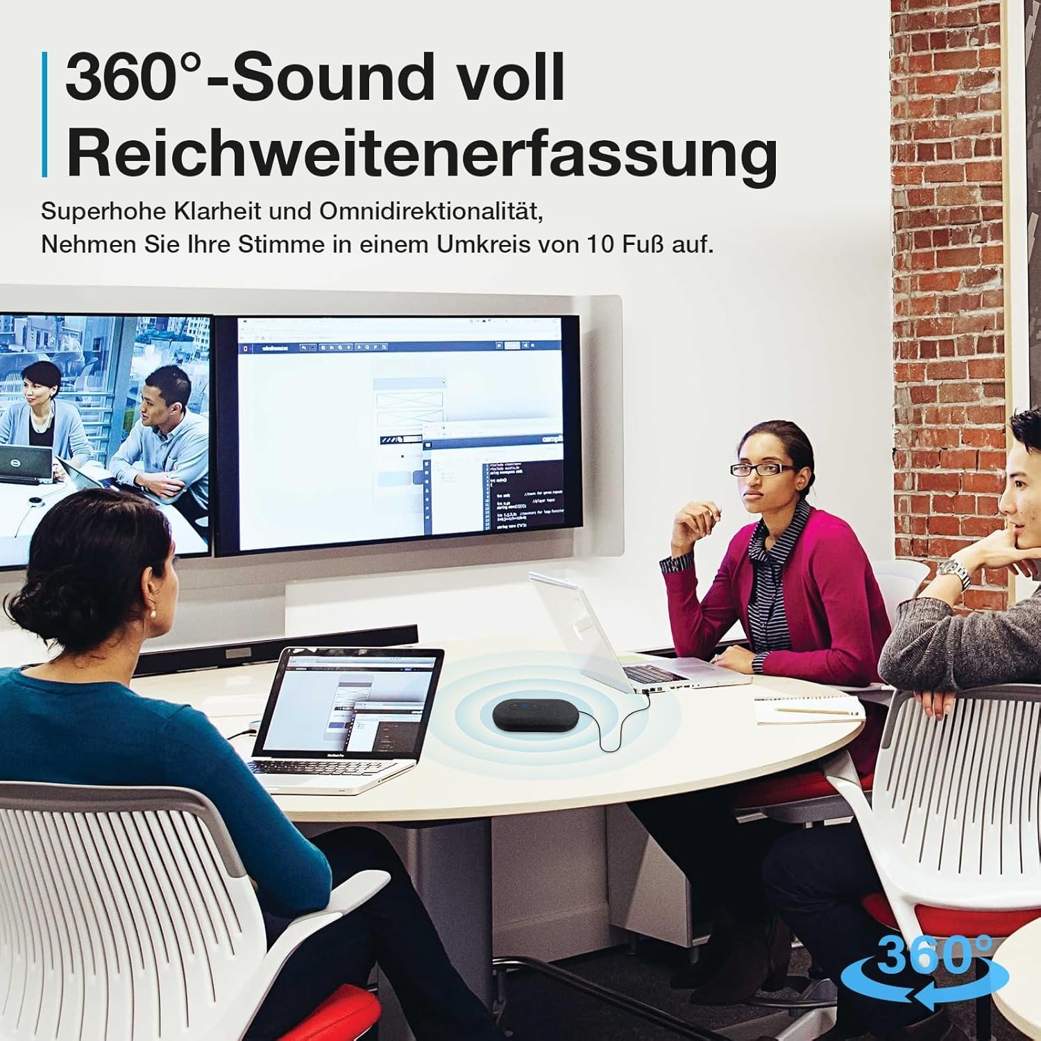 Raybit USB Konferenzlautsprecher mit Mikrofon für Home Office-AnRufe, Konferenzmikrofon MIT Smartter Stimmfilter & 360 ° baumabdeckung, PC Feispecheinrichtung Für Skype/Zoom/Teams/PC/Laptop/Desktop/Desktop/Desktop/Laptop/Desktop/Desktop/Desktop/Desktop/Desktop/Desktop/Desktop/Desktop/Desktop/Desktop/Desktop/Desktop/Desktop/Desktop/Desktop/Desktop/Desktop/Desktop/Desktop/Desktop/Desktop/Desktop/Desktop/Desktop/Desktop/Desktop/Desktop/Laptop/Desktop – Bild 6