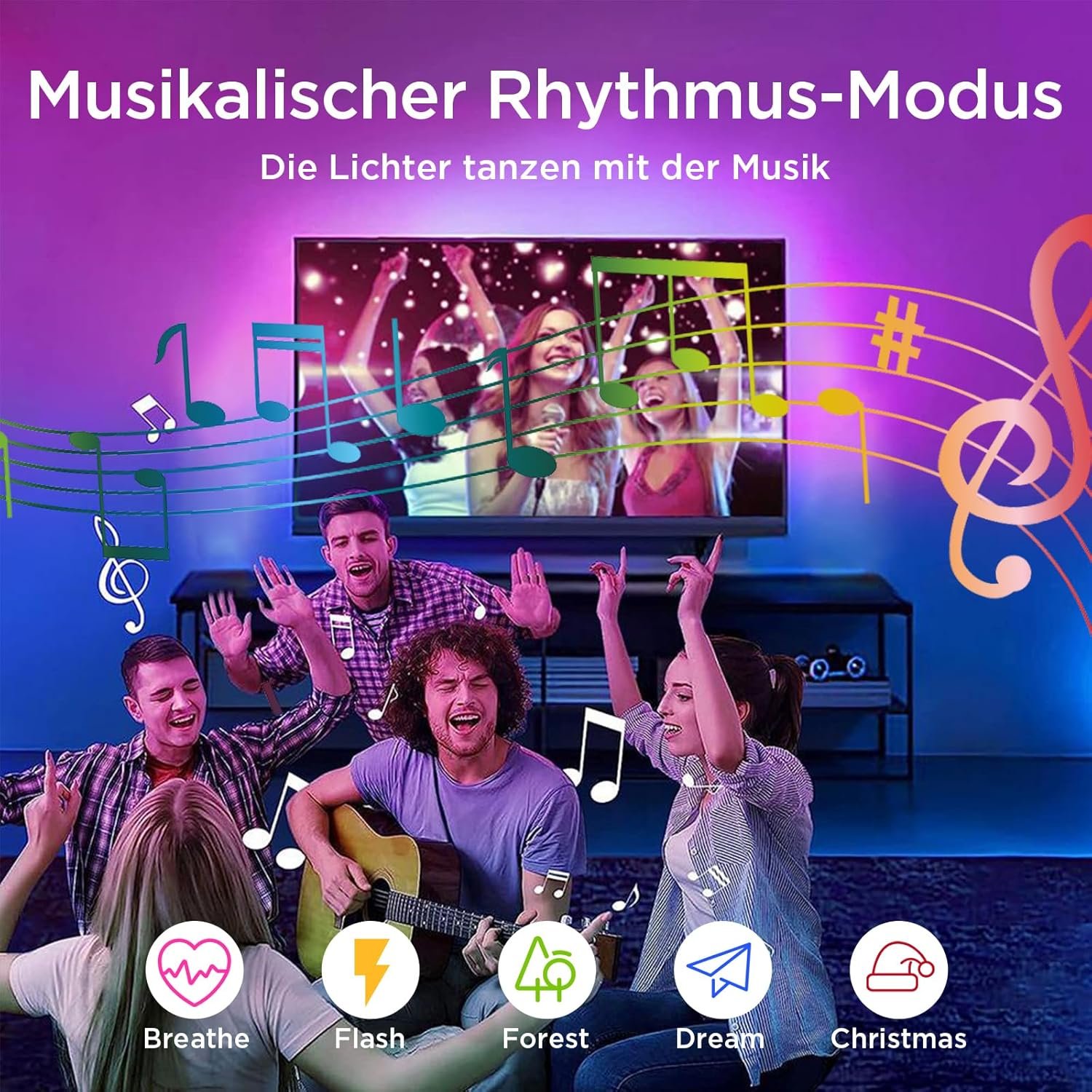 Wi-Fi RGBCW Smart G9 LED Lampen, Kompatibel Mit Alexa /Google Home, AC 230V Mehrfarbare Dimmbare, 2700k-6500K, Helligkeit Einstellbar 1%-100%, 4W, 400LM, MIT Muskynchronisation LED Glöhbarne, 3er Pack – Bild 6