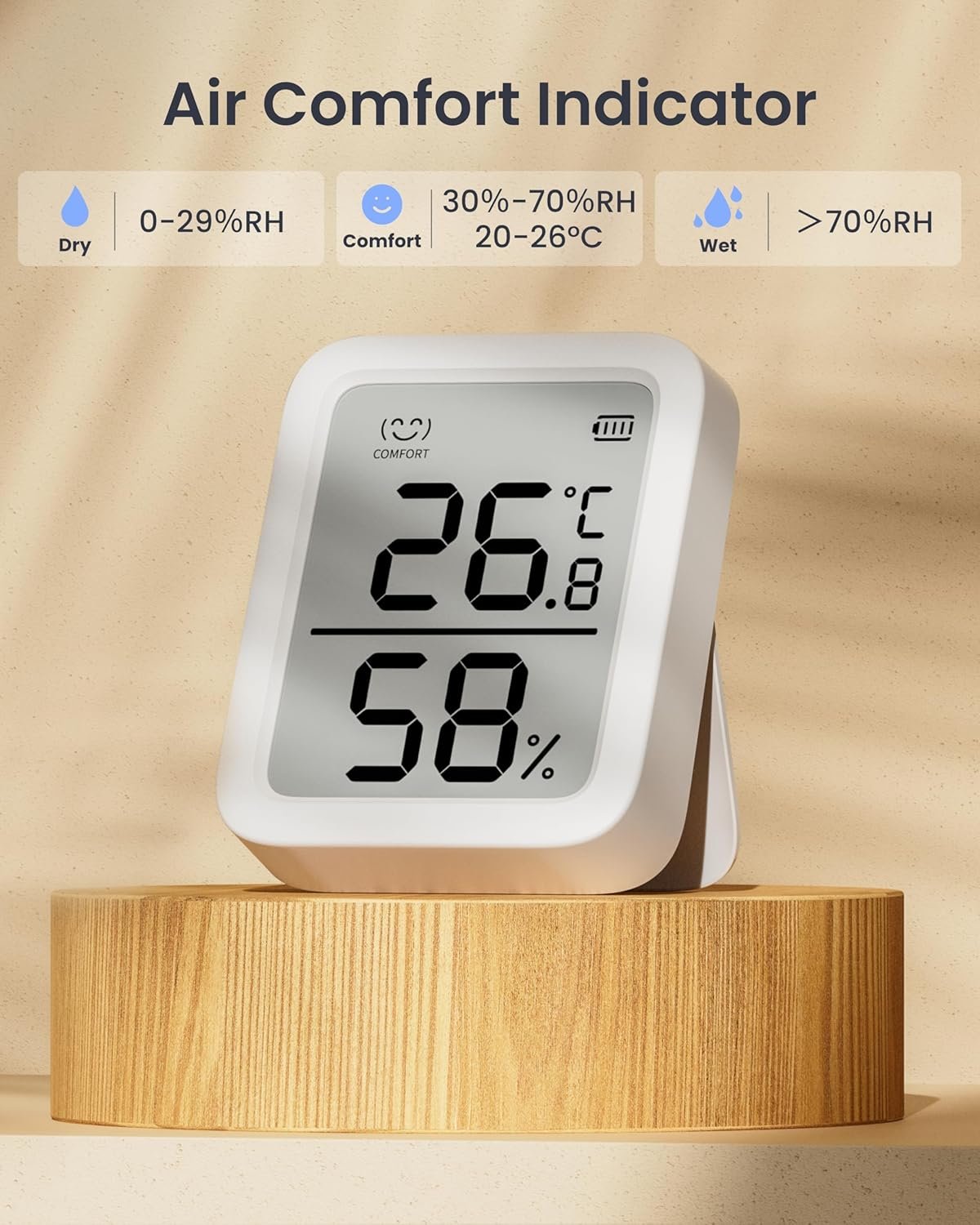 Switchbot Thermometer Hygrometer innen, Bluetooth Hygrometer Digitalem Temperatur Feuchtigeit -Sensor MIT App & DATENPEICHERUNG, TAUPUNKT/VPD/Absolutes FeuchTigKEITSSENSOR – Bild 6