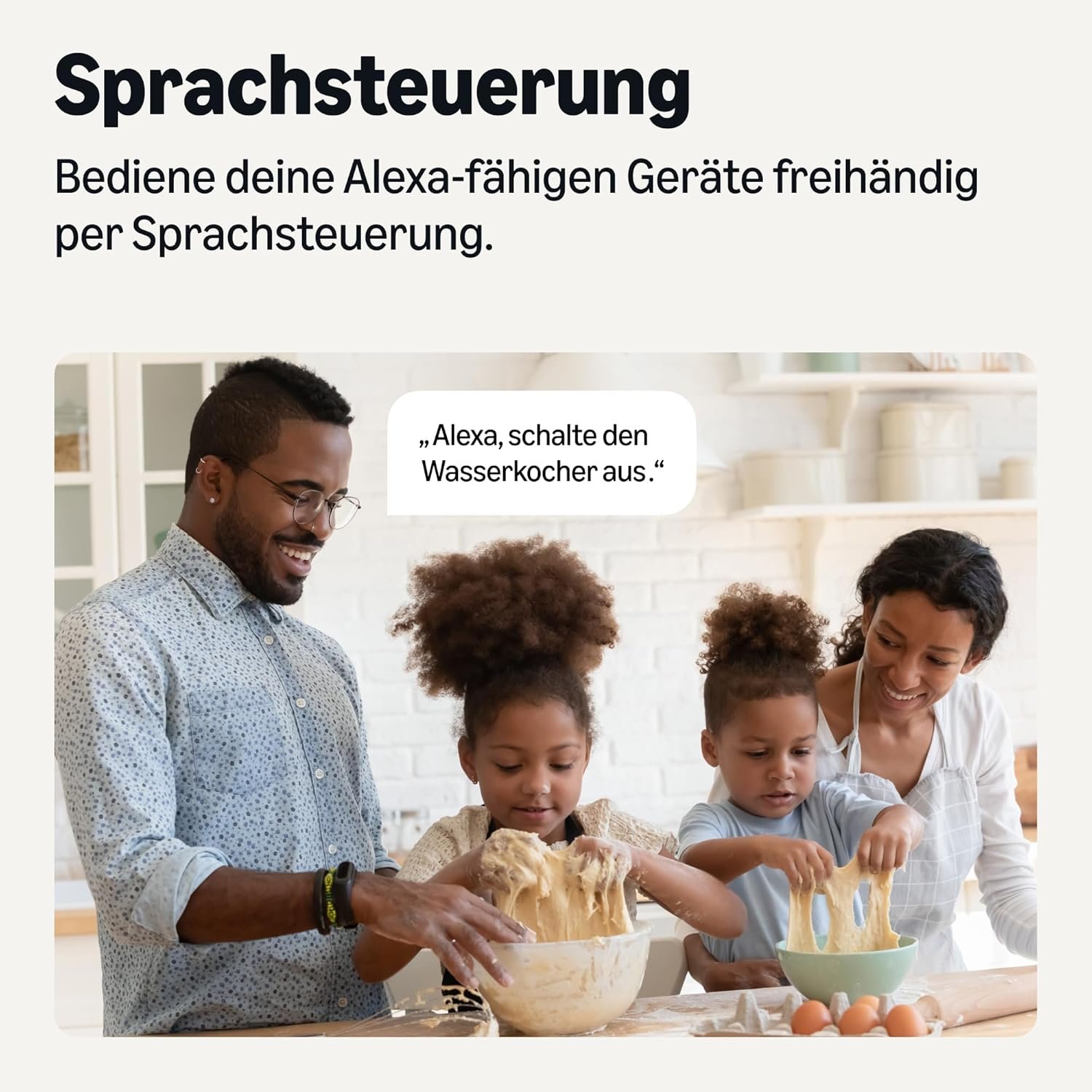 Amazon Basics Smart Wlan-Steckdose 2,4 GHz Wi-Fi für Eu-Steckdose, für Den innenberich, Nur Kompatibel Mit Alexa, Weiß, 1 Stückk – Bild 3
