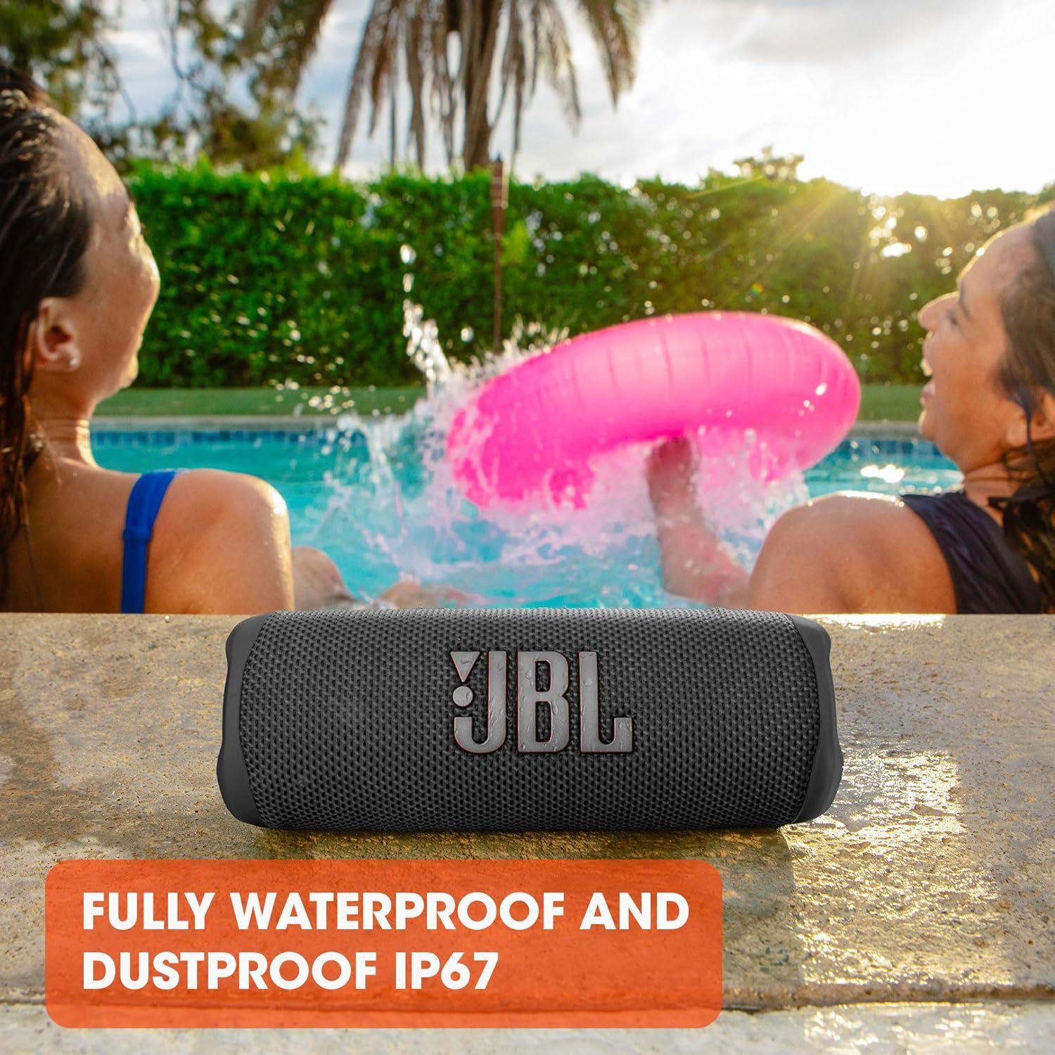 JBL Flip 6 Bluetooth Box in Schwarz-Wasserdichter, Tragbarer Lautsprecher MIT 2-Wege-Lautspechersystem für Kraftvollen Sound-bis Zu 12 Stunden Kabellos Musik Abspielen – Bild 4