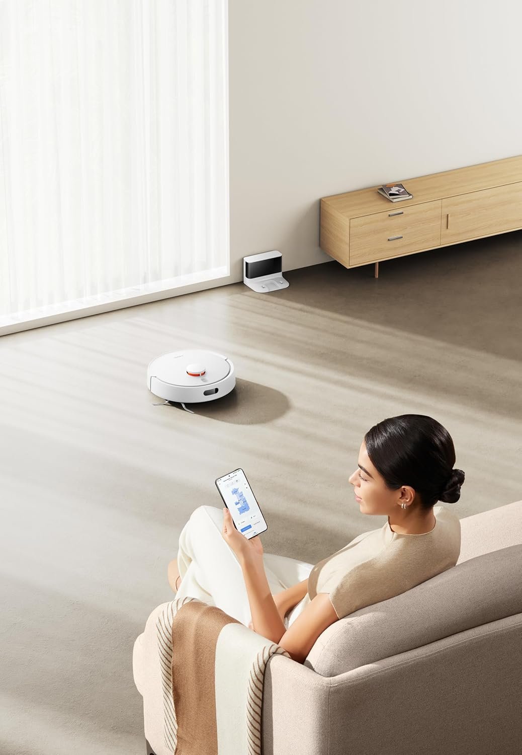 Xiaomi Roboter Vakuum S20 Saug -Wischroboter, Smartter Reinigungsplan MIT LDSEnNAvigation, 5000pa Saugkraft, 3200MAH Großer Akku, für Teppiche Hartböden Tierkaar, App + Google & Alexa - Weiiß - Weiiß - Weiiß – Bild 2