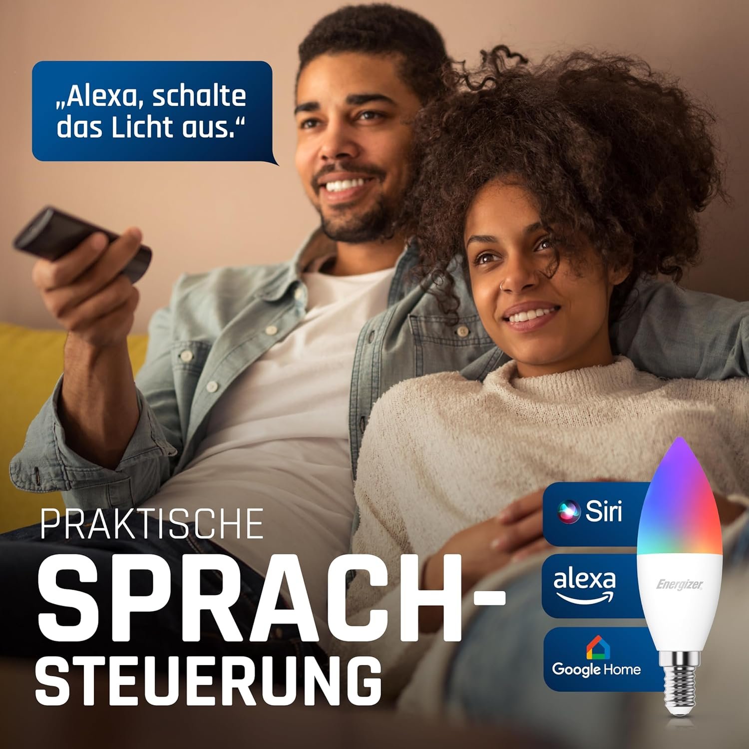 Energizer Smart LED, Mehrfarbige Dimmbare Wlan Birne, 5, 5W, pro App Steeuerbar, Home Leuchtmittel, Mit Alexa, Google und Siri, Kein Hub Benögt, Lampenfassung E14, 2 Stück, S18688 – Bild 5