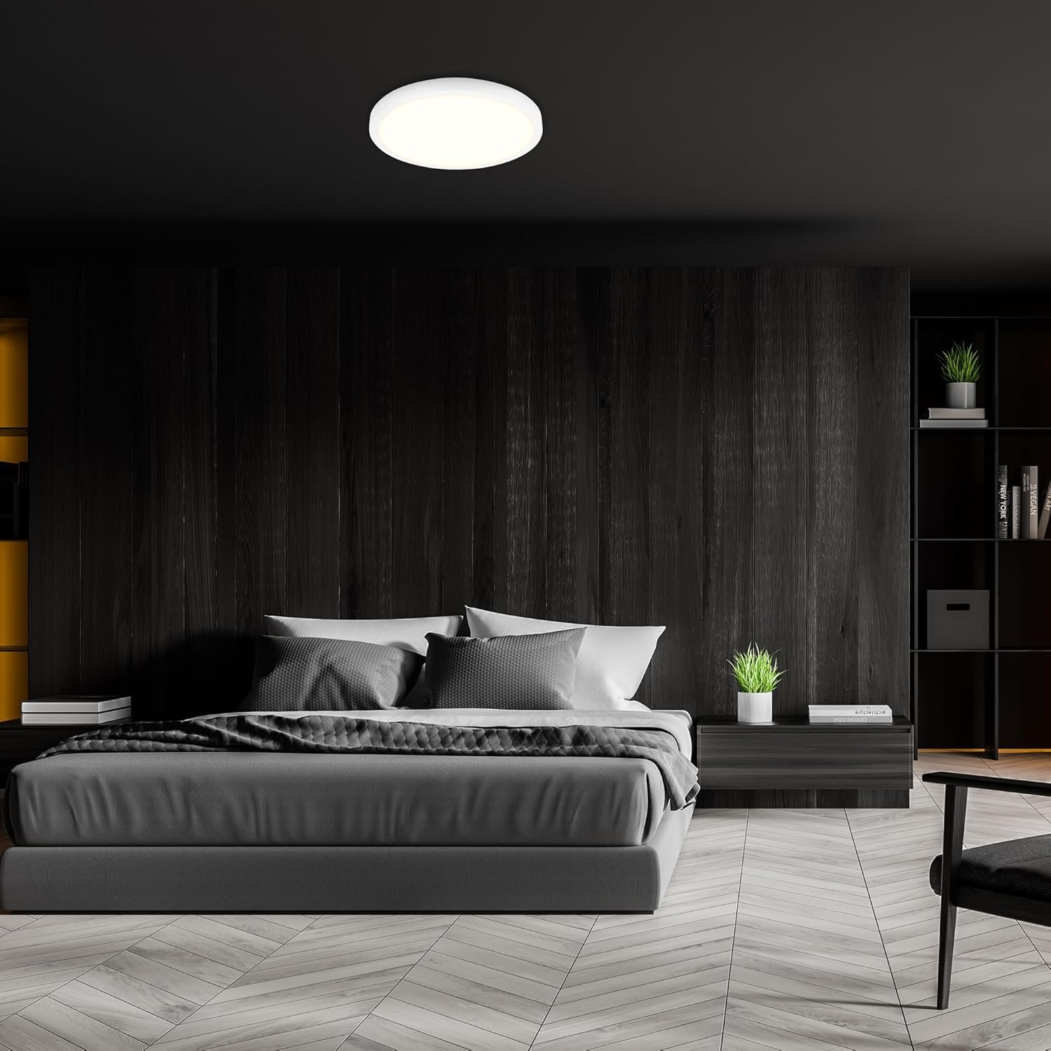 BRILONER - LED Deckenlampe Smart, WiFi LED Deckenleuchte Dimmbar, Einstellbare Farbtemperatur, Bunte Farben, Lampe, Sprachsteuerung, Wohntzimmerlampe, Schlafzimmerlampe, 270 x 60 mm – Bild 2